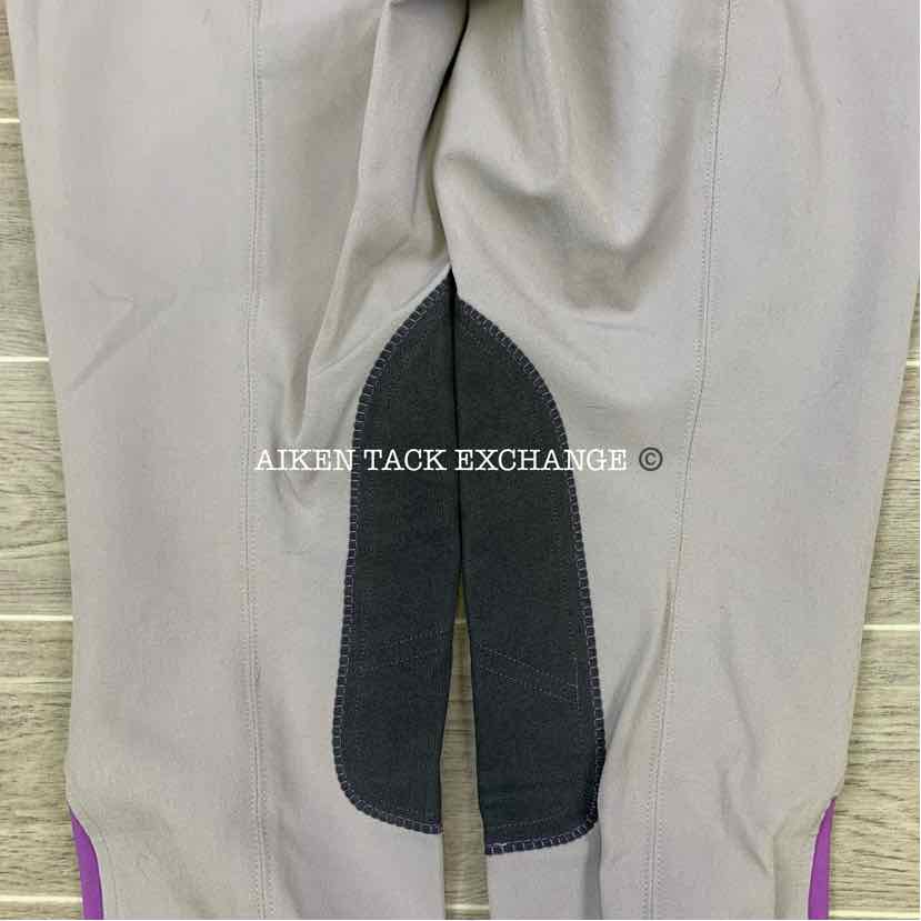 Dover Saddlery Wellesley Front Zip Knee Patch Breeches, Size 34
