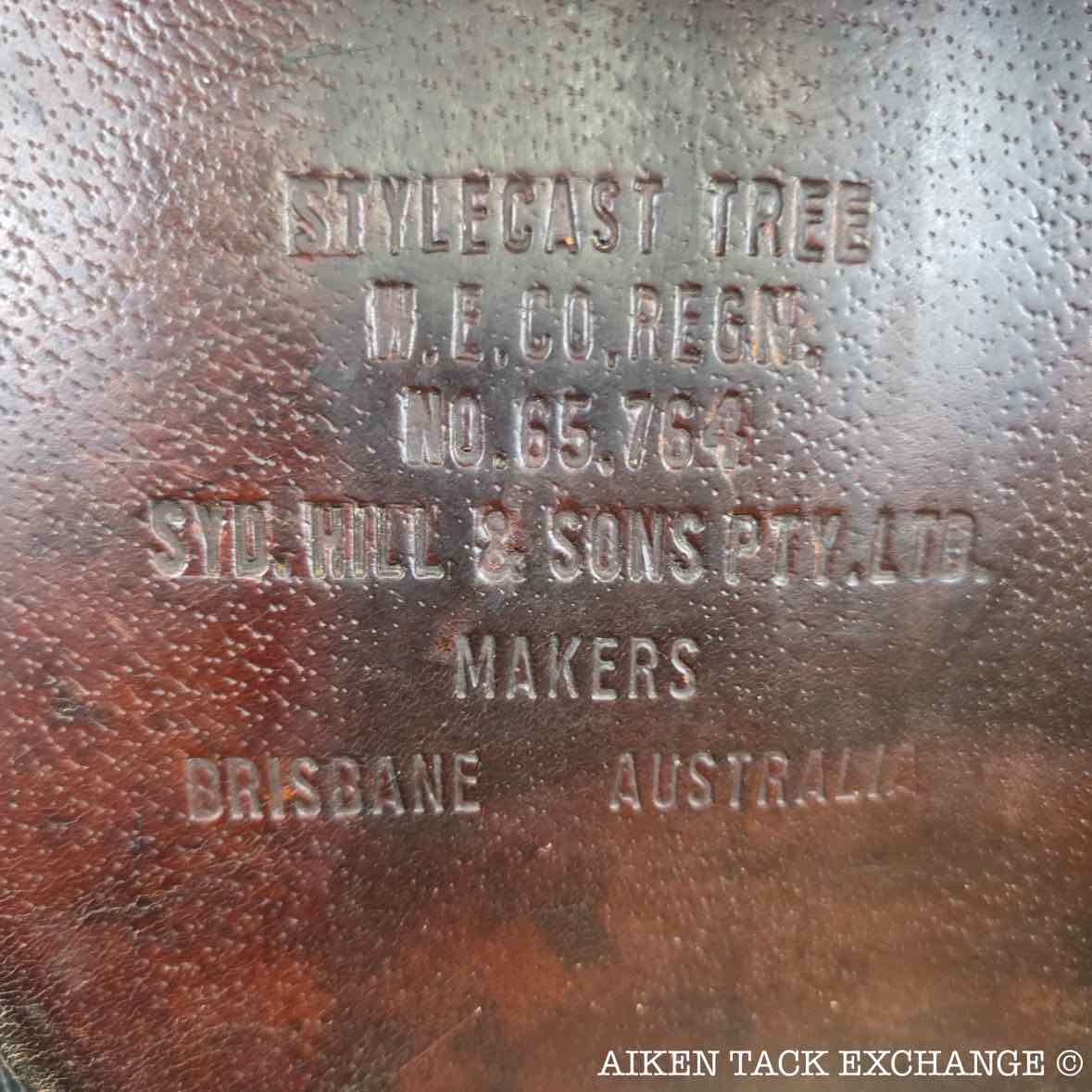 Syd Hill & Sons Australian Stock Saddle, 16" Seat (Western) - 18" Seat (English), MW/W Tree