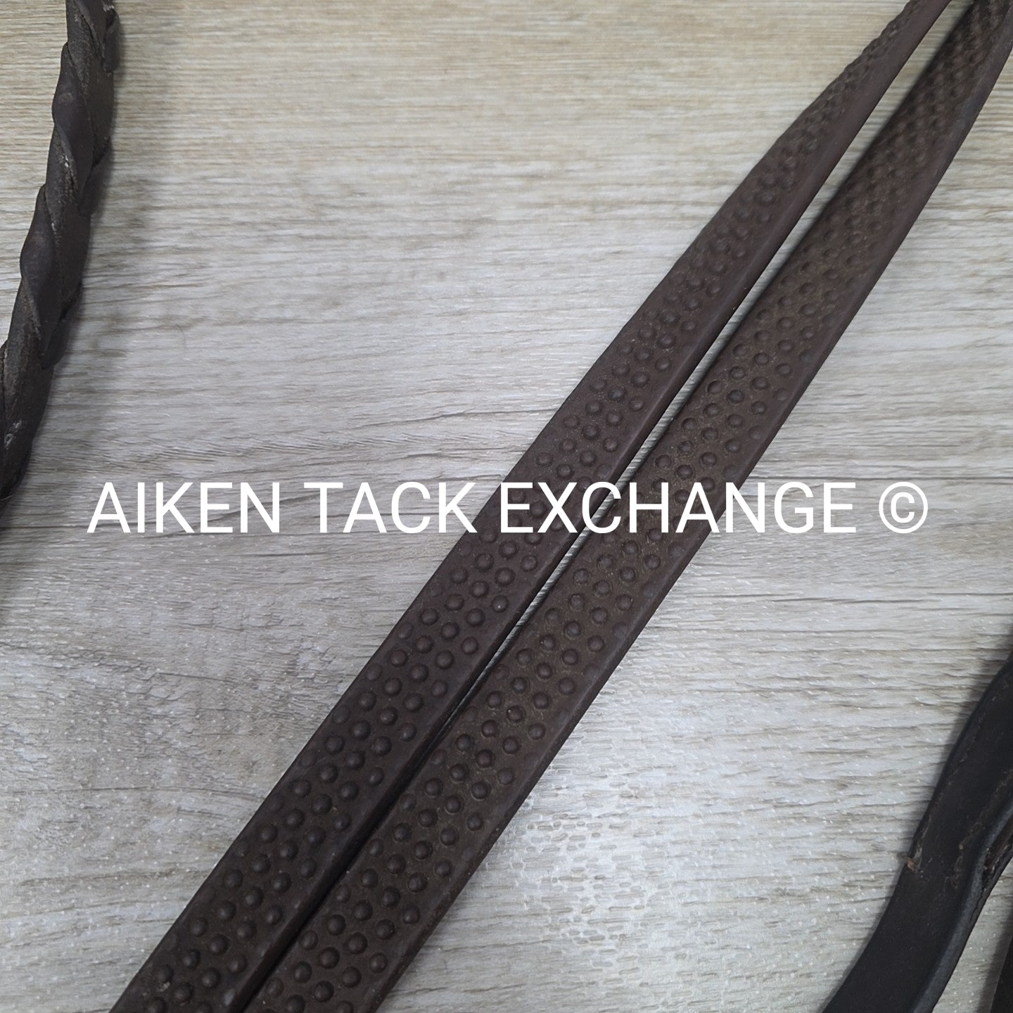 BARGAIN BUNDLE: 2 Plain Raised Bridles with Laced Reins & Rubber Reins, Brown, S