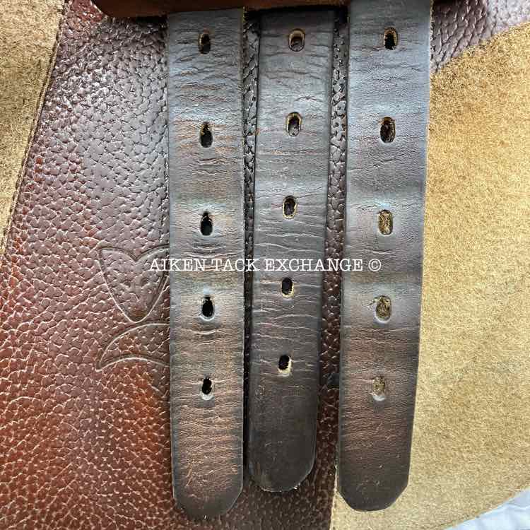 2001 Prestige Hippos Red Fox Close Contact Jump Saddle, 18" Seat, 33 Tree - Medium (Adjustable), Wool Flocked Panels