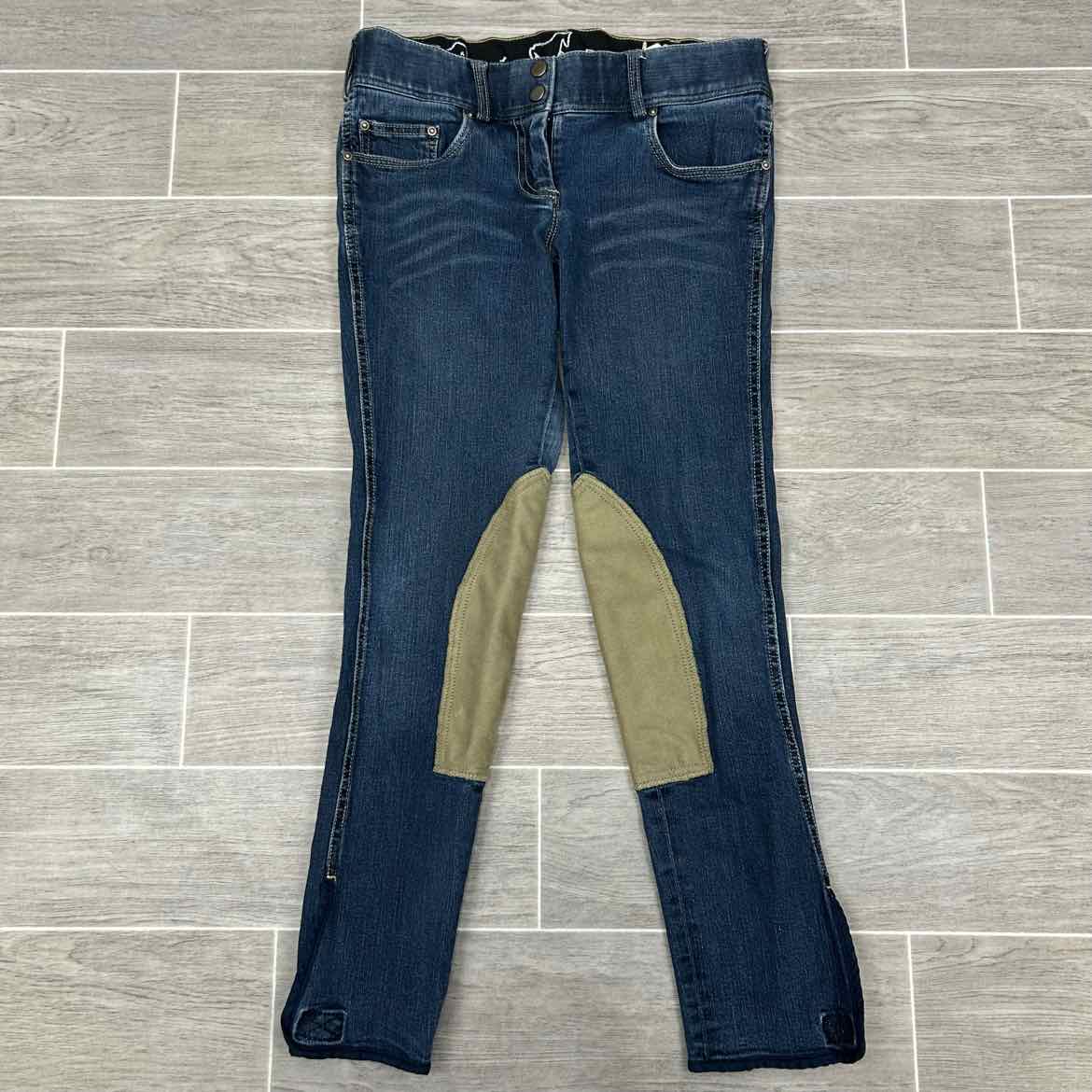 Goode Rider Knee Patch Denim Breeches, Size 28 L