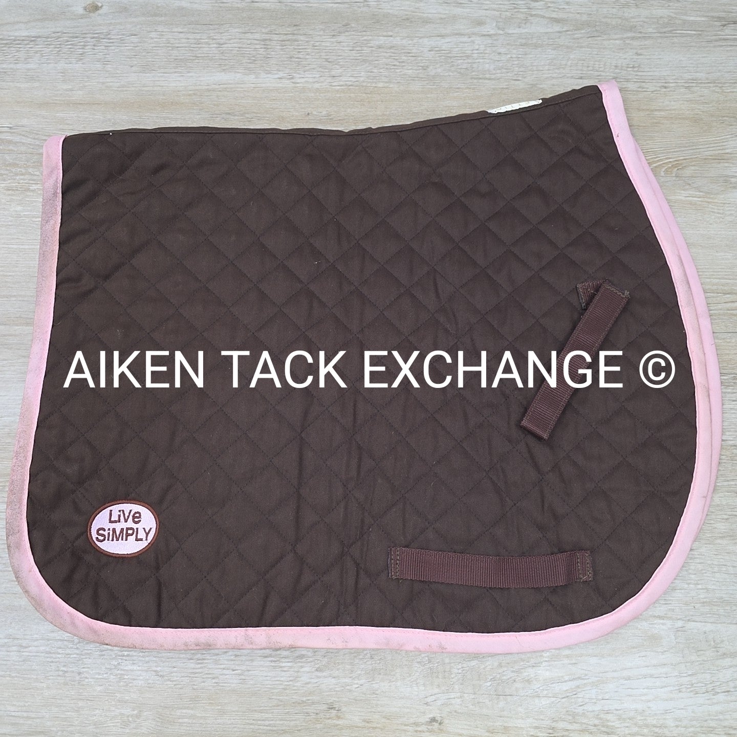 Lettia All Purpose Saddle Pad with "Live Simply" Embroidery