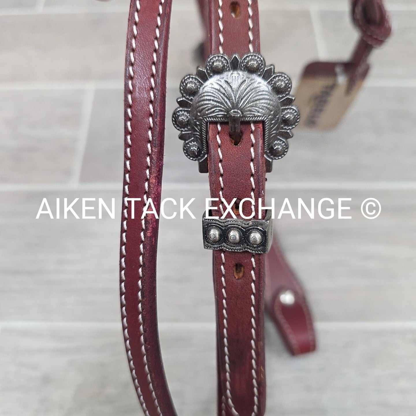 Tabelo Knotted Brow Headstall, No Reins, Brown, Size Full