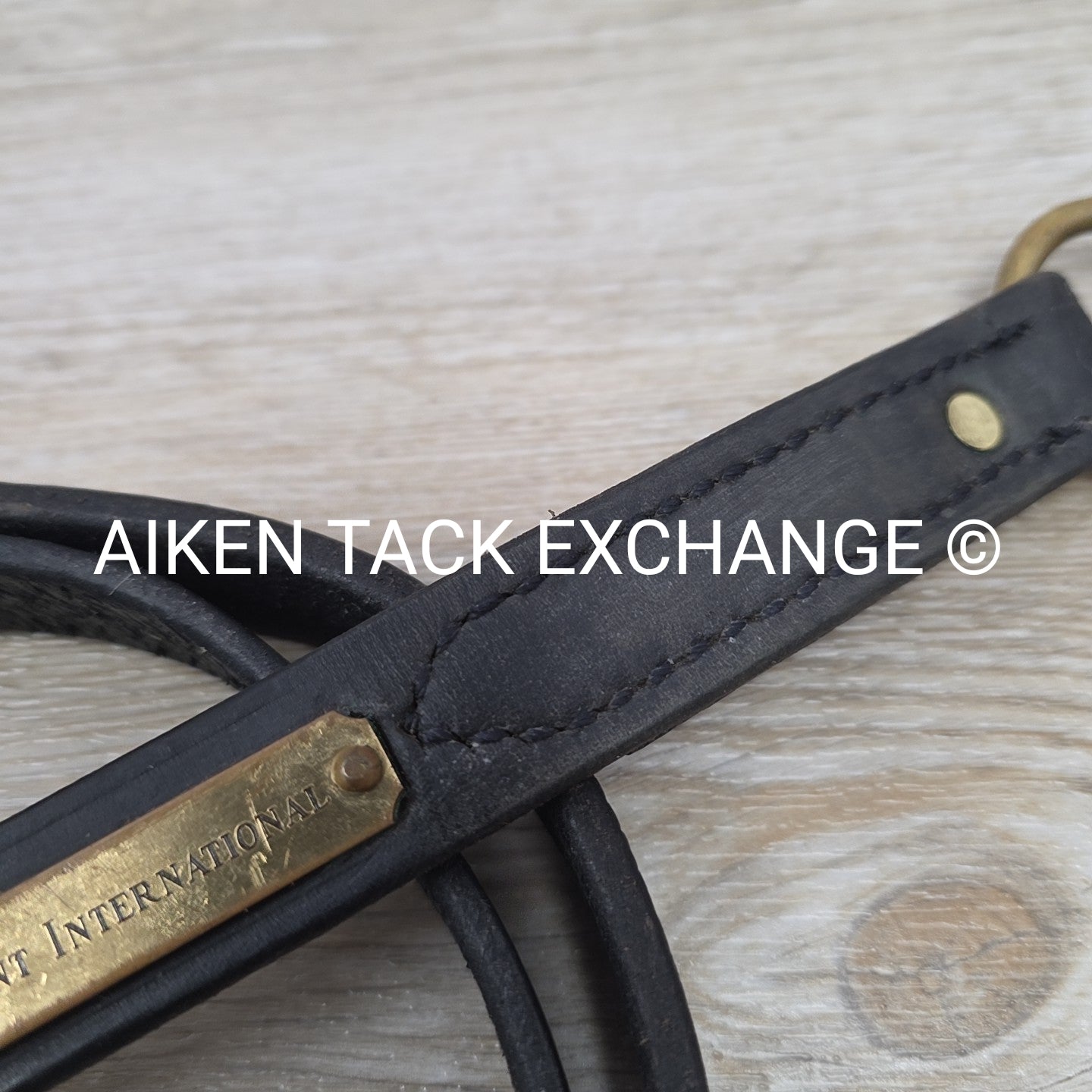 Nunn Finer Newmarket Leather Lead Shank, Black