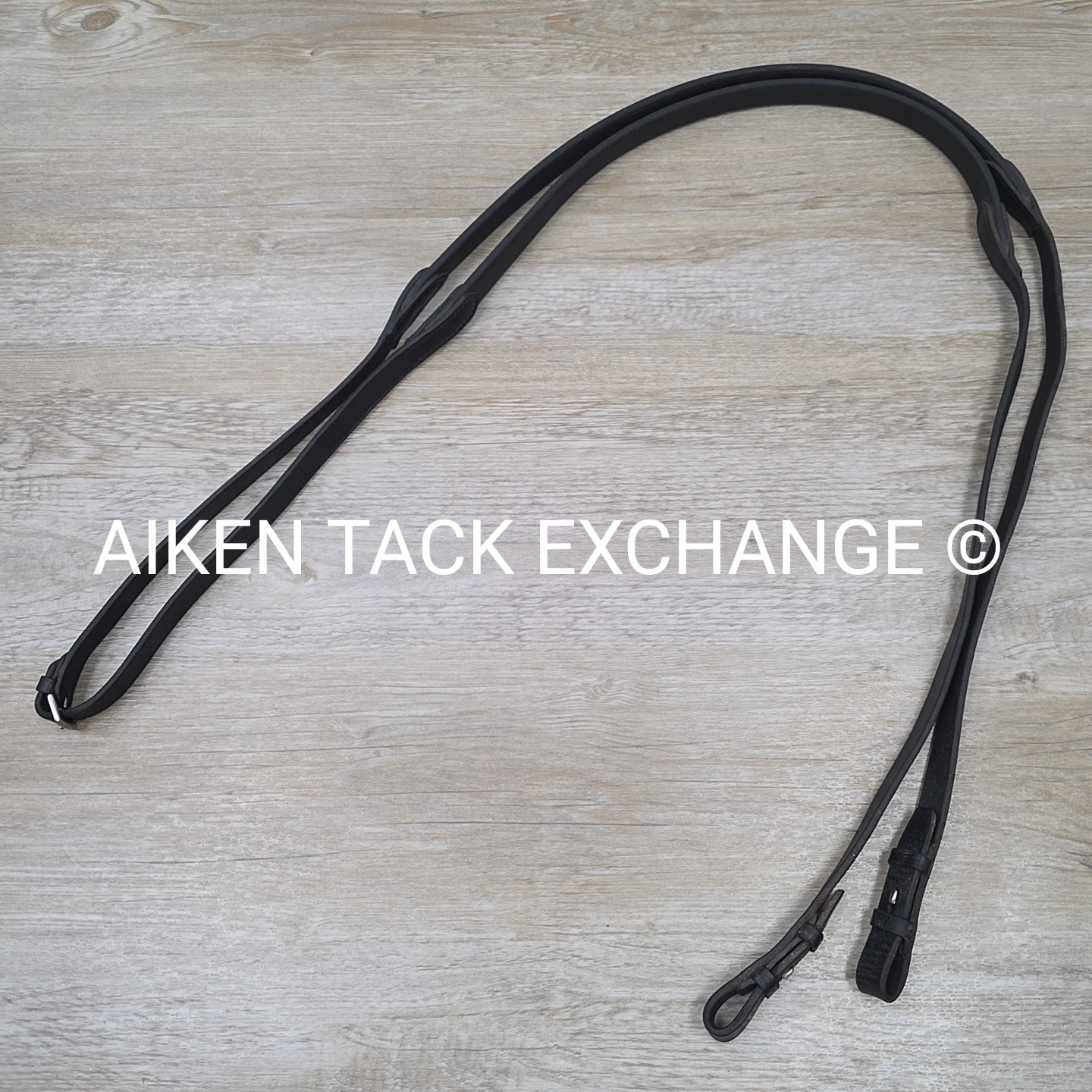 Stubben Rubber Reins, Black, 56"