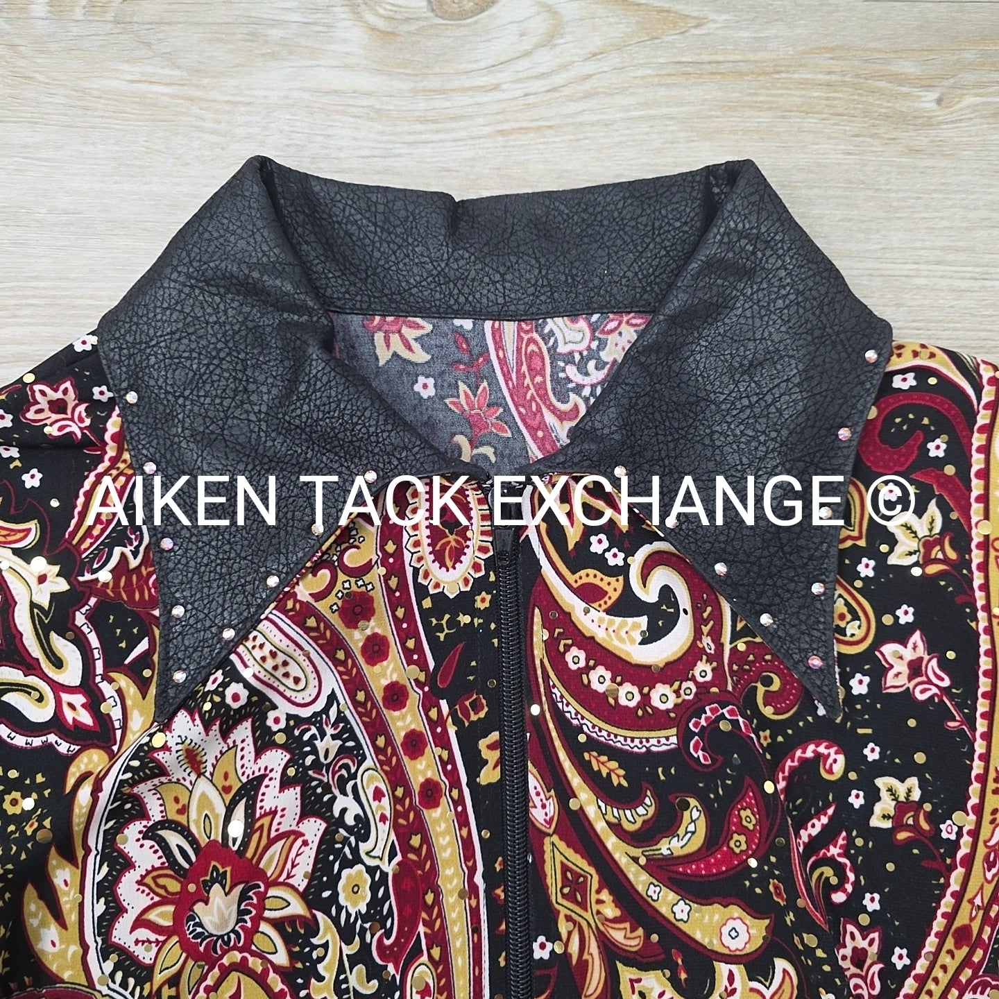 Custom Made Full Zip Western Show Shirt, Women's Large