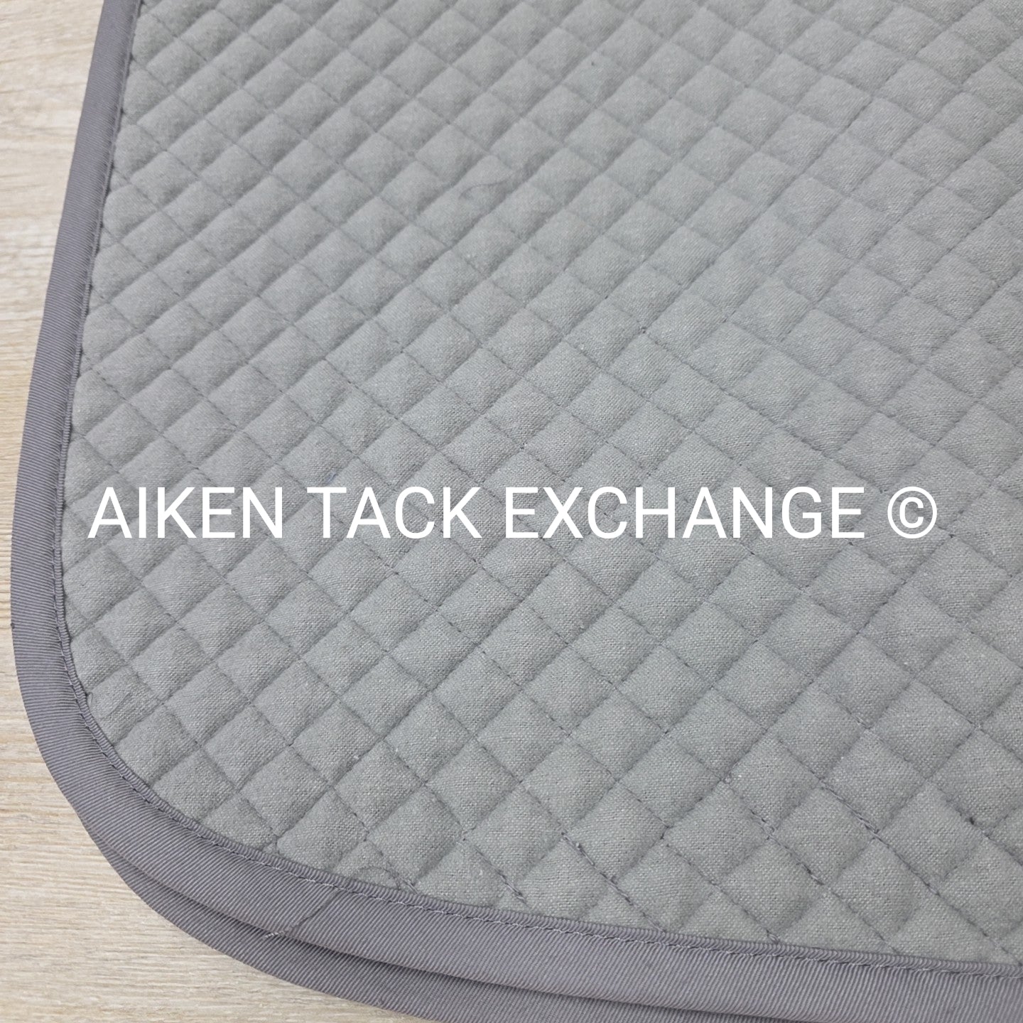 Dover Saddlery Dressage Saddle Pad, Grey with Black Piping