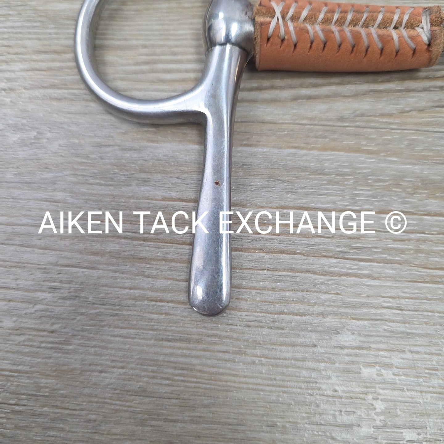 Half Cheek Leather Covered Single Joint Bit 5"