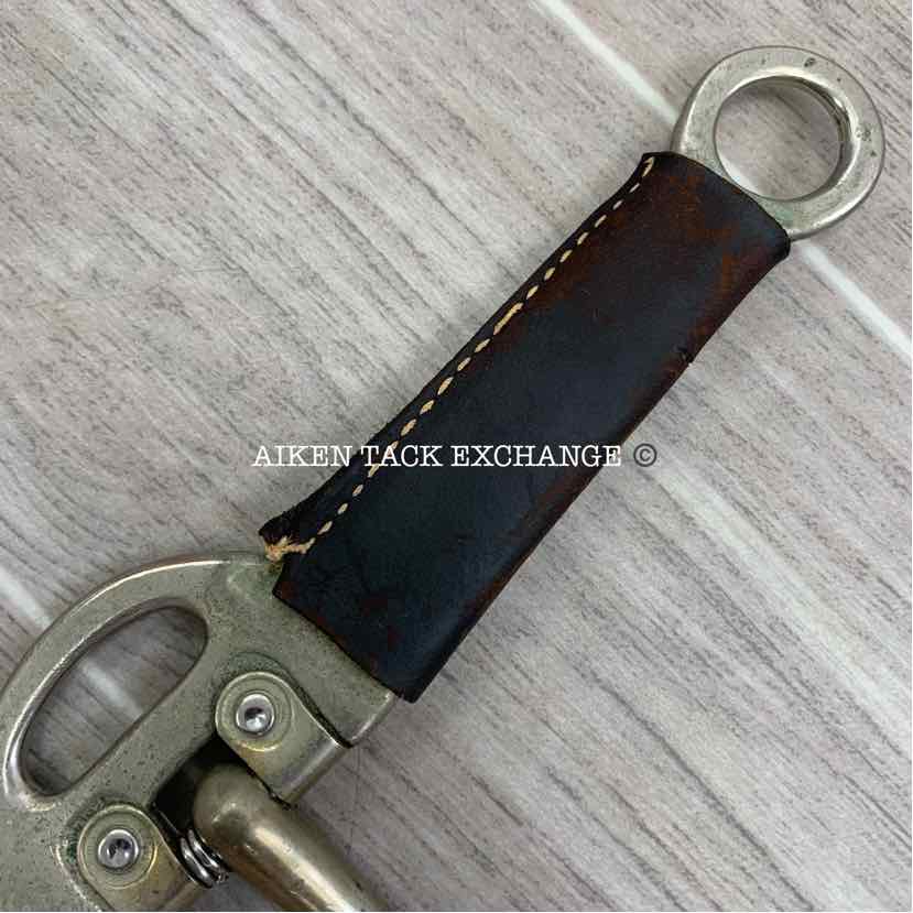 Single Jointed Leather Covered Cheek Long Shank Elevator Bit 5"