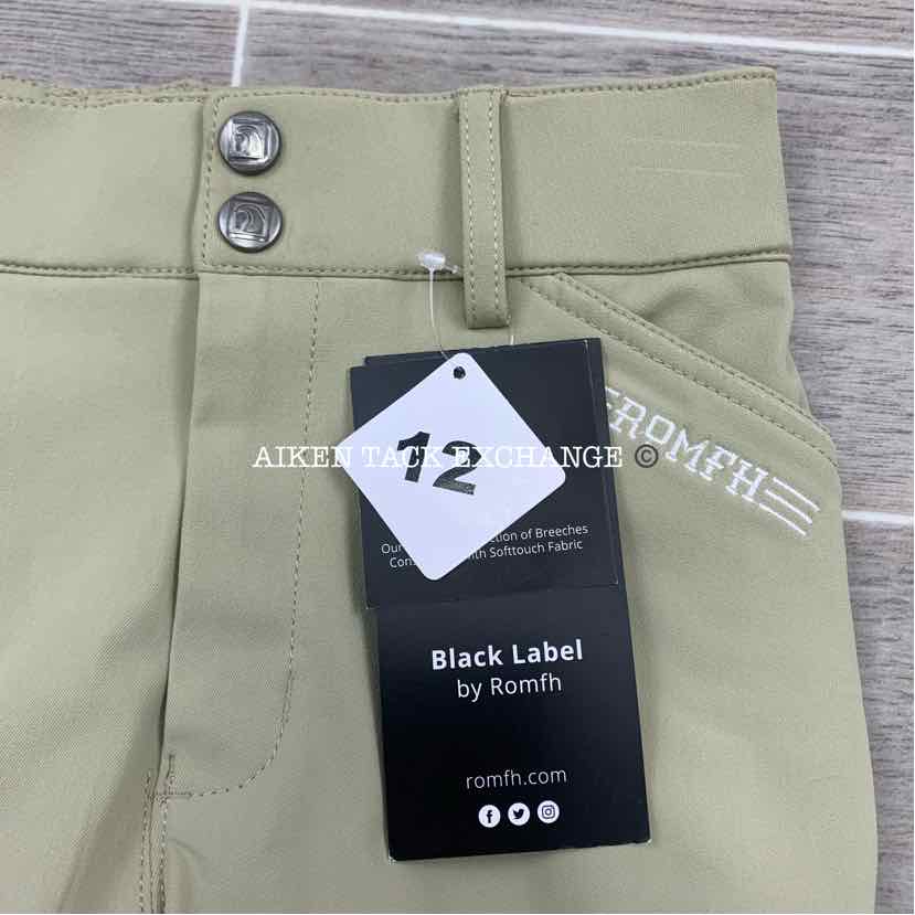 Romfh Euro Seat Knee Patch Jods, Size 12