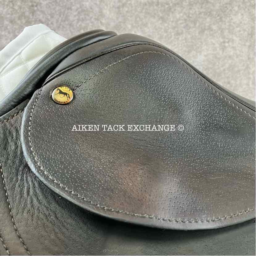 2013 Black Country Solare Jump Saddle, 17.5" Seat, Medium/Medium Wide Tree, Wool Flocked Serge Panels