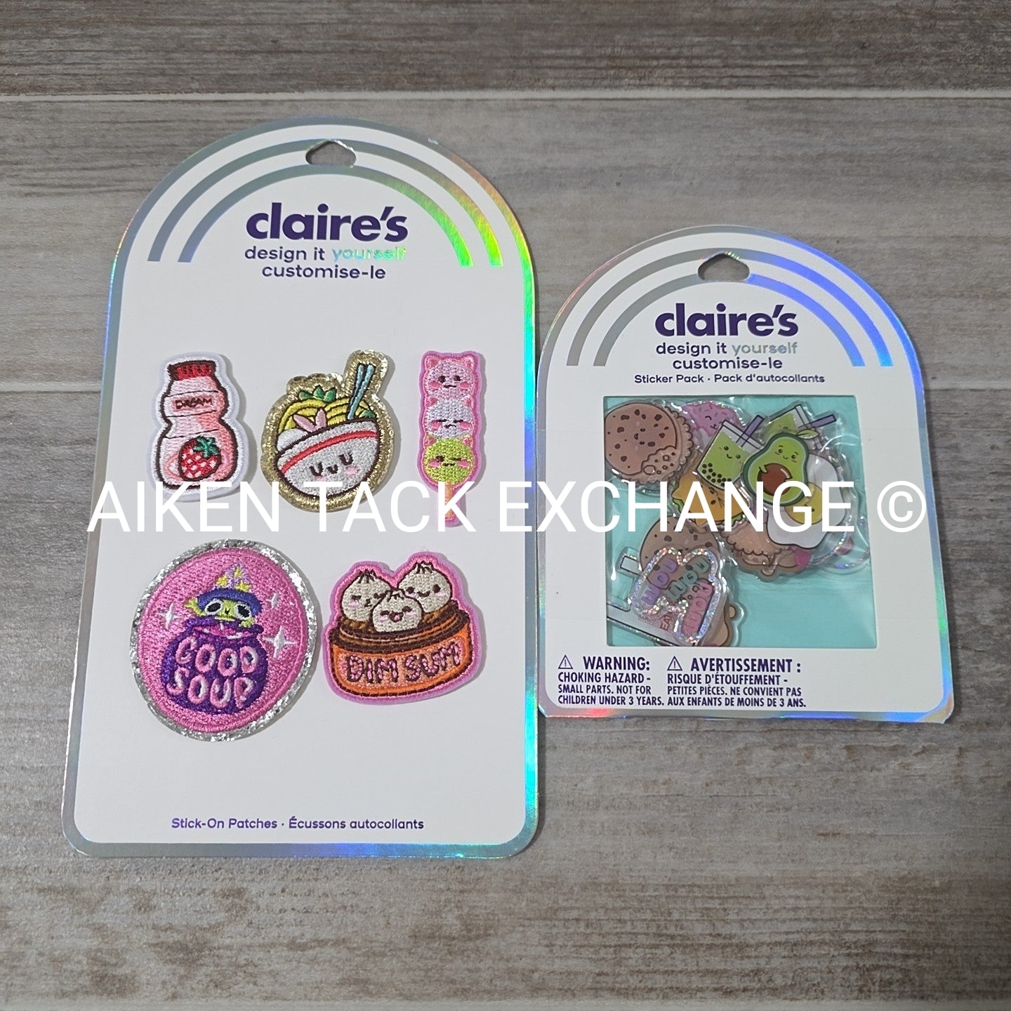 Claire's DIY Bundle - 1 Pack of Stick on Patches, 1 Pack of Stickers