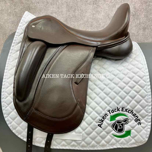 2016 Custom Saddlery Santa Cruz R Monoflap Dressage Saddle, 17.5" Seat, Adjustable Tree, Wool Flocked Panels