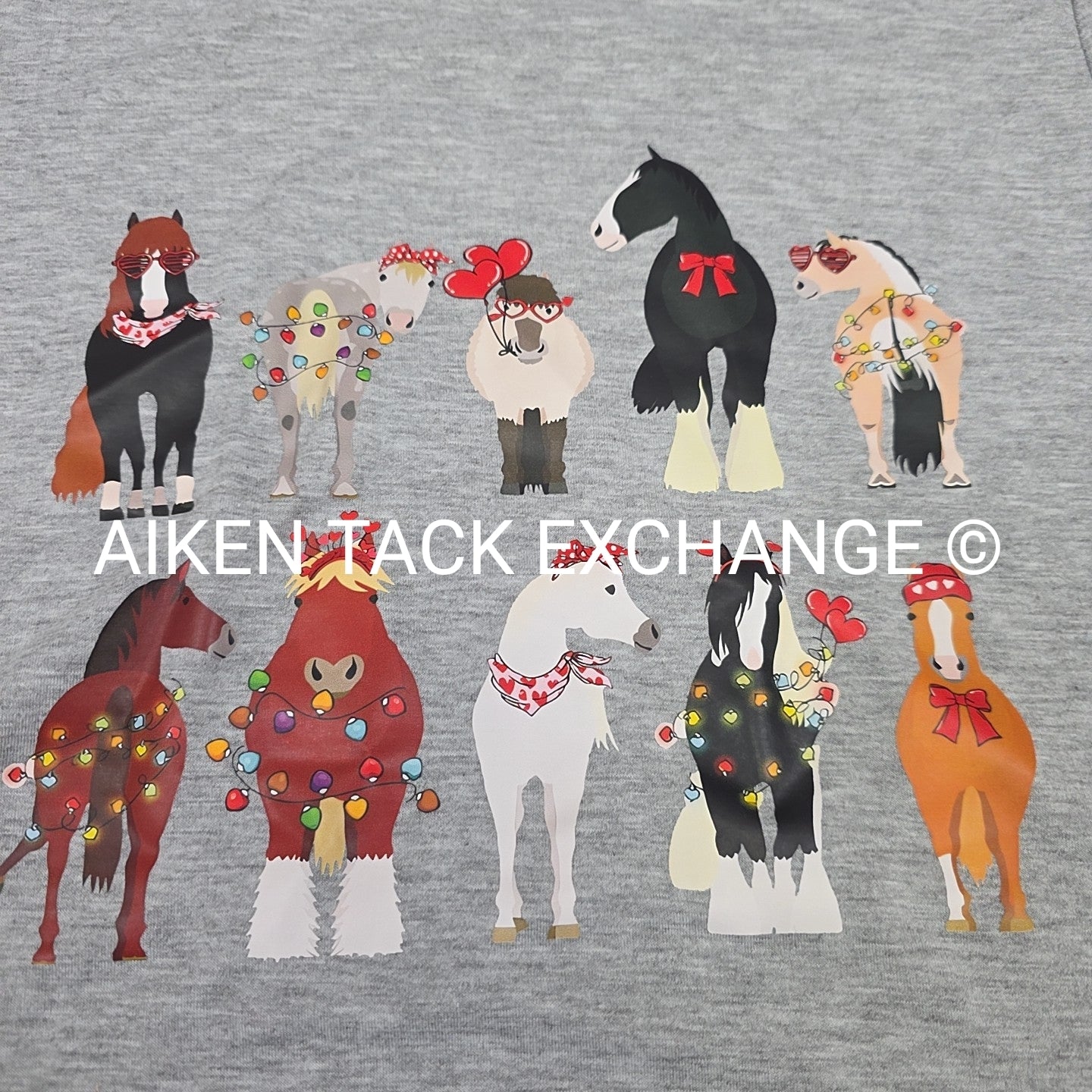 Horse Print T-Shirt, Size Small