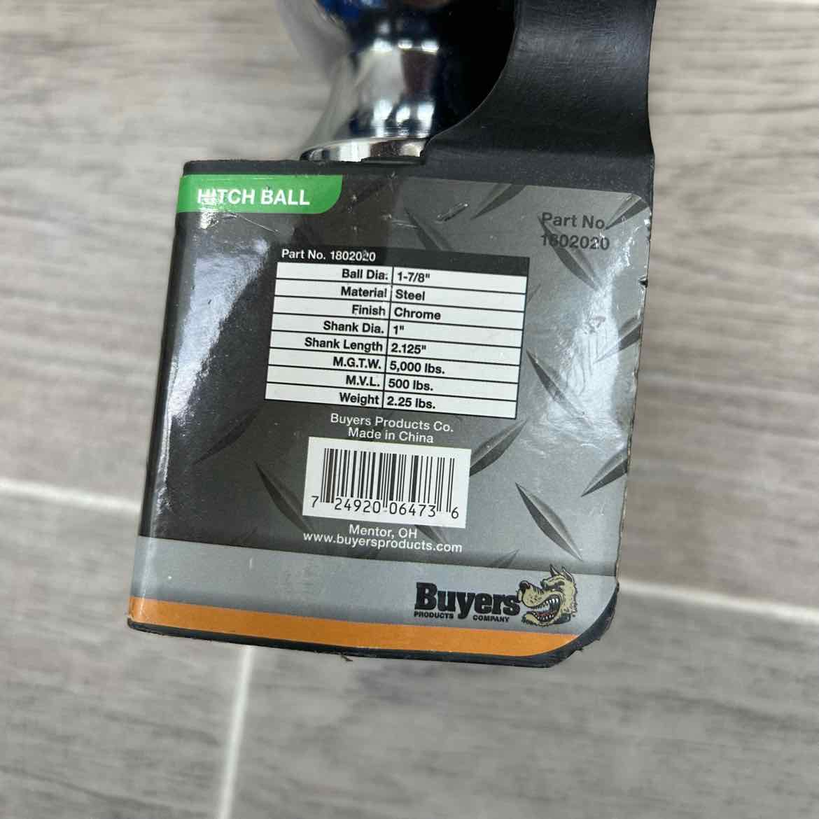 Buyers 1 7/8" Tow Hitch Ball