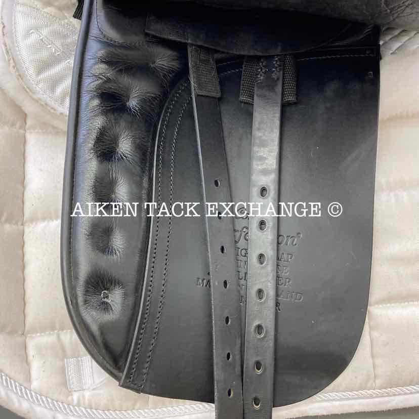 2016 County Perfection Dressage Saddle, 17" Seat, Medium Narrow Tree, Wool Flocked Skid Row Panels