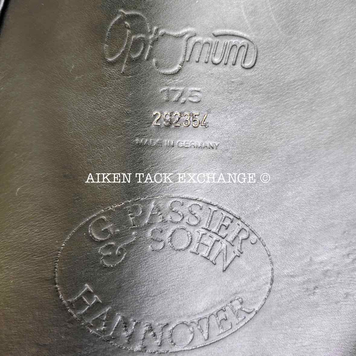 2006 Passier Optimum Dressage Saddle, 17.5" Seat, Medium Tree, Wool Flocked Panels