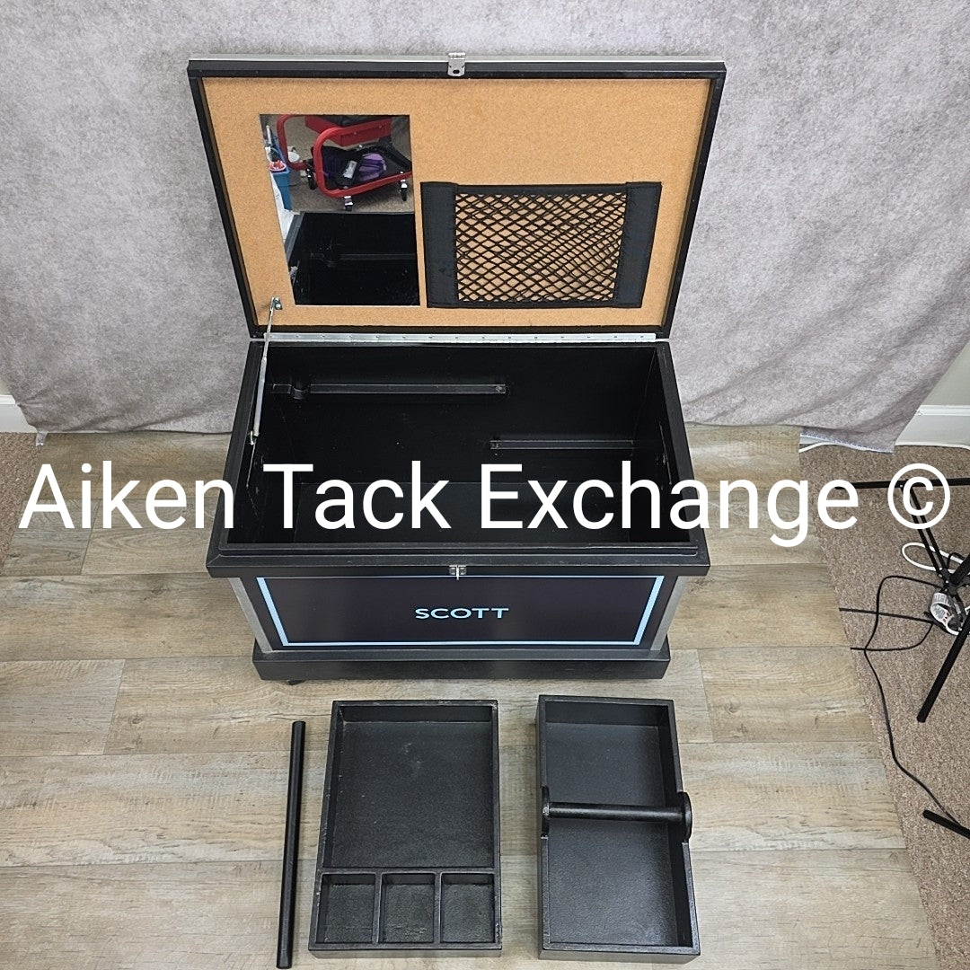 Wooden Tack Trunk on Wheels - 32" L x 22" H x 20" W