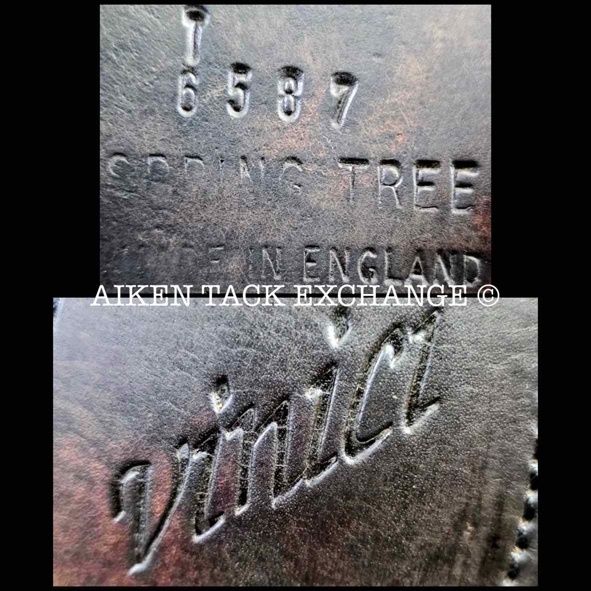 2004 Black Country Vinici Monoflap Dressage Saddle, 17.5" Seat, MW/W Tree, Wool Flocked Panels