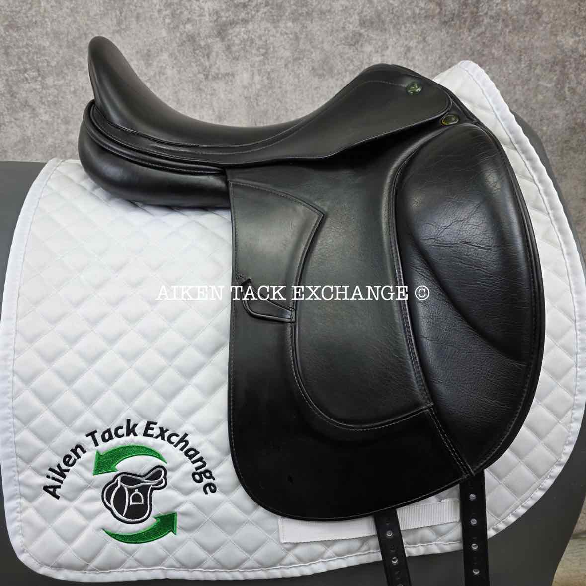2008 Prestige Galileo Dressage Saddle, 17" Seat, 34 Tree - MW, Wool Flocked Panels