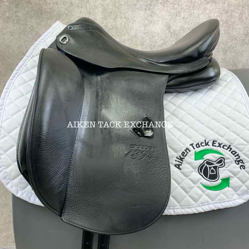 **SOLD** 2016 Stubben 1894 Dressage Saddle, 17.5" Seat, 32 cm Tree - Wide, Wool Flocked Panels