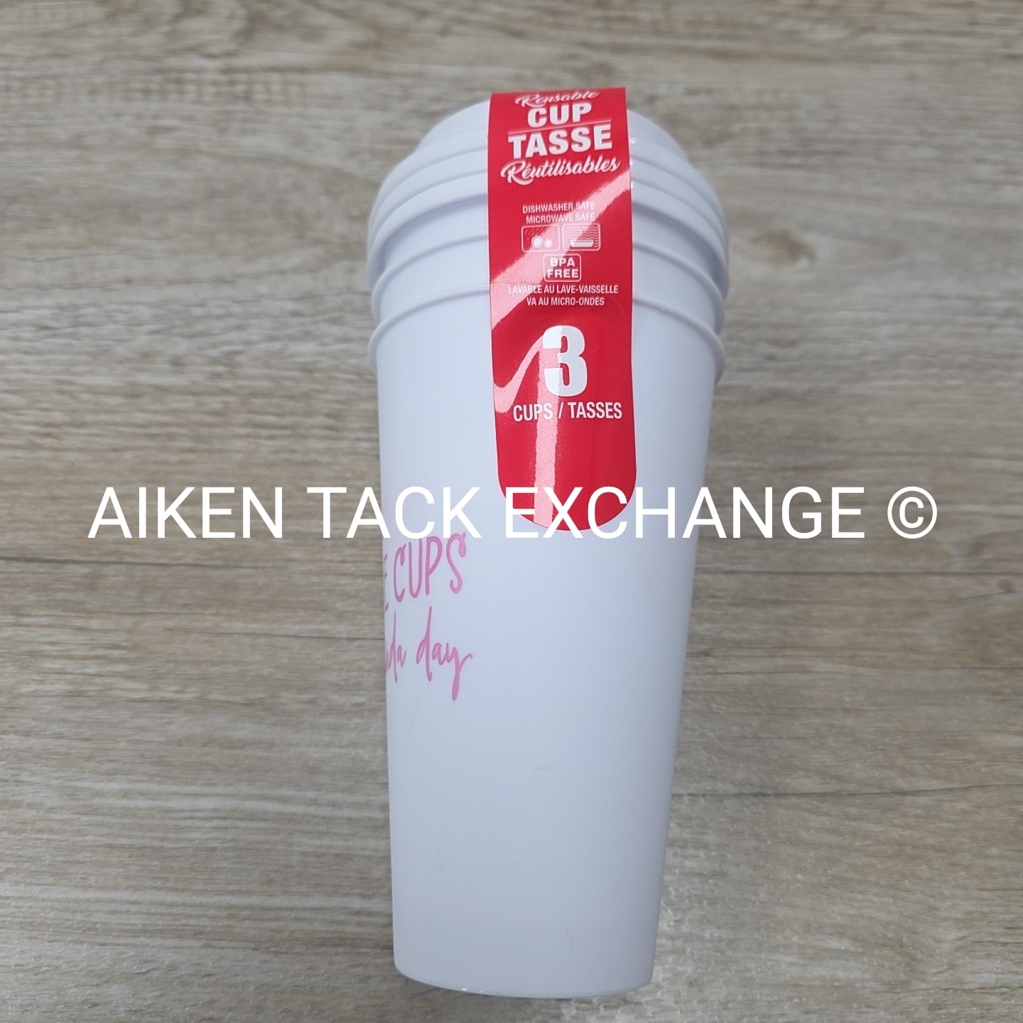 Reusable Plastic Coffee/Tea Travel Cups with Lids, 3-Pack, Brand New