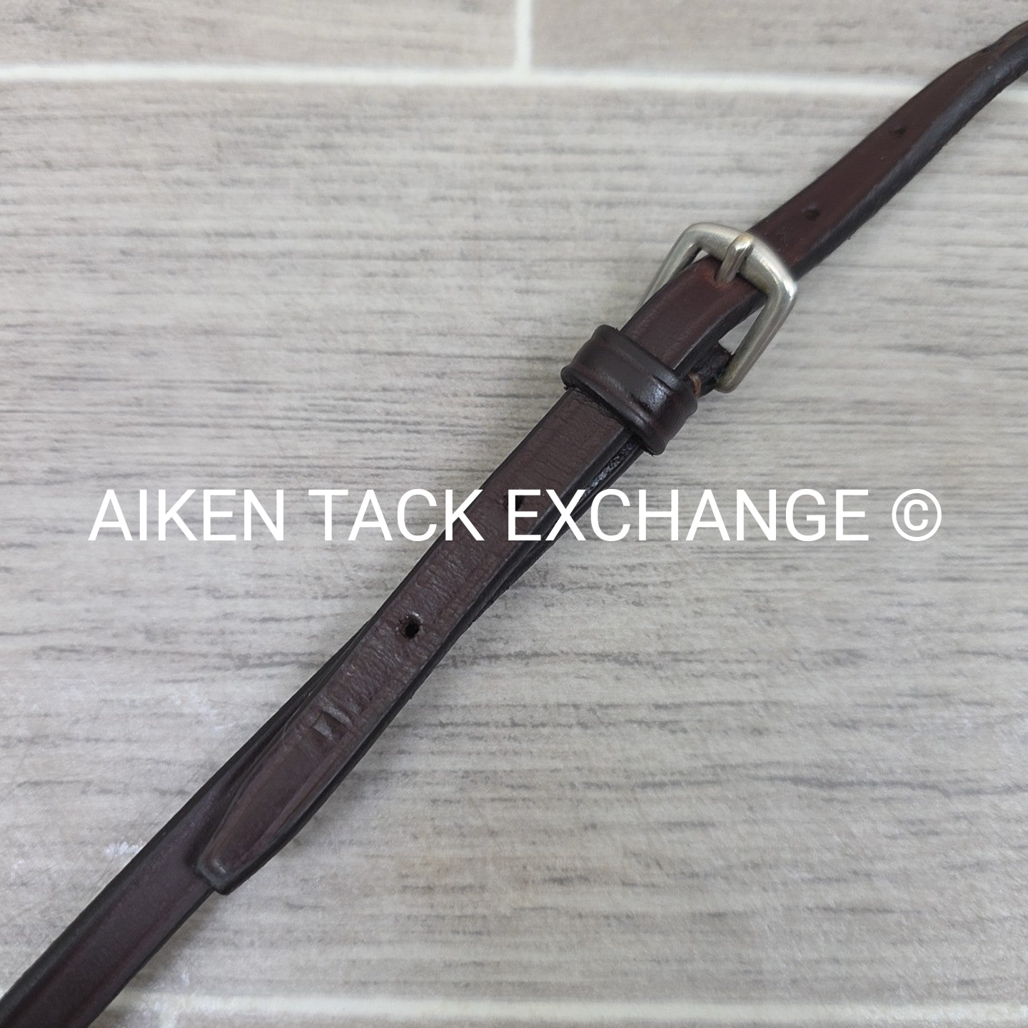 Plain Raised Noseband with Matching Browband, Brown, Size Full