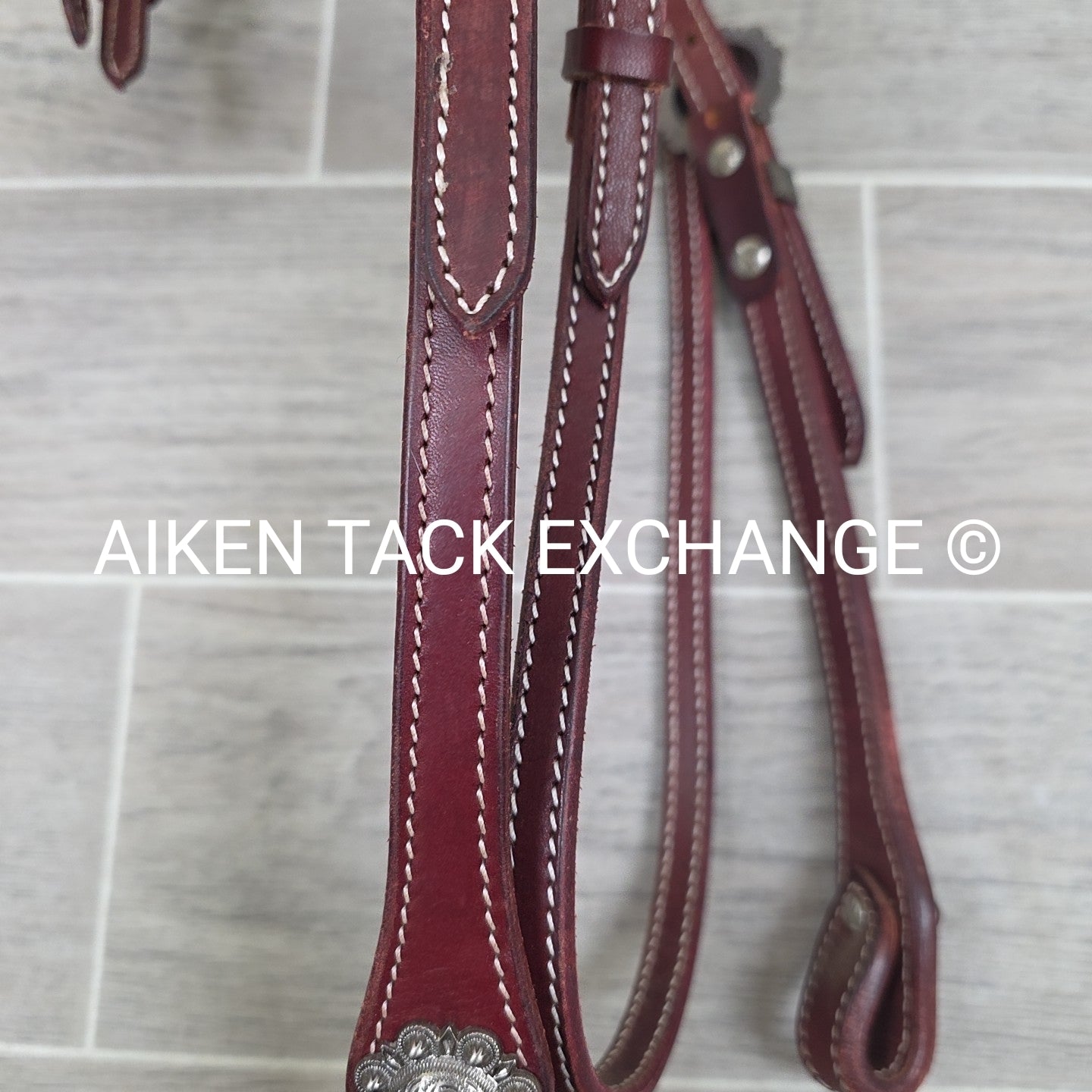 Tabelo Knotted Brow Headstall, No Reins, Brown, Size Full