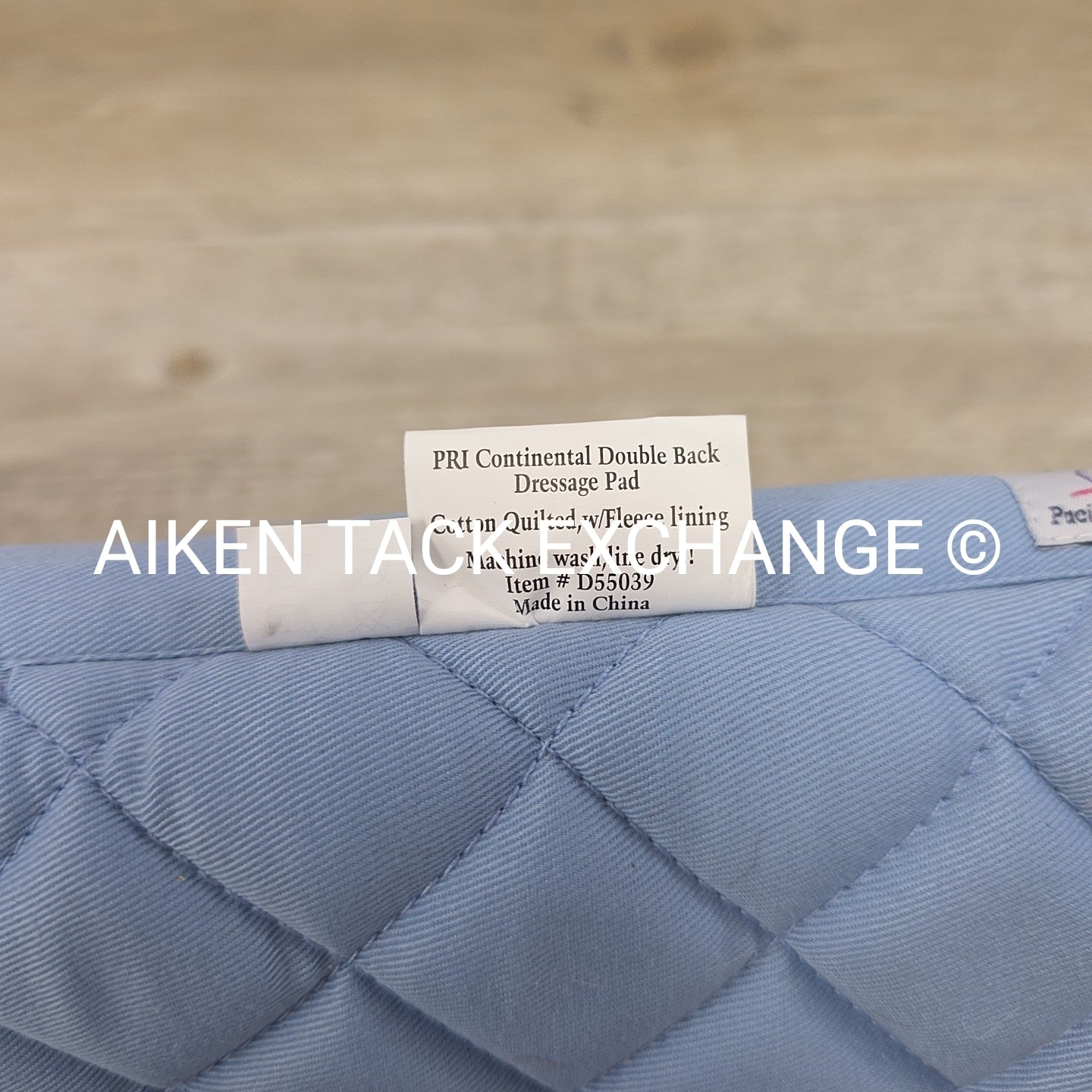 PRI Continental Double Back Dressage Saddle Pad, Cotton Quilt w/ Fleece Lining