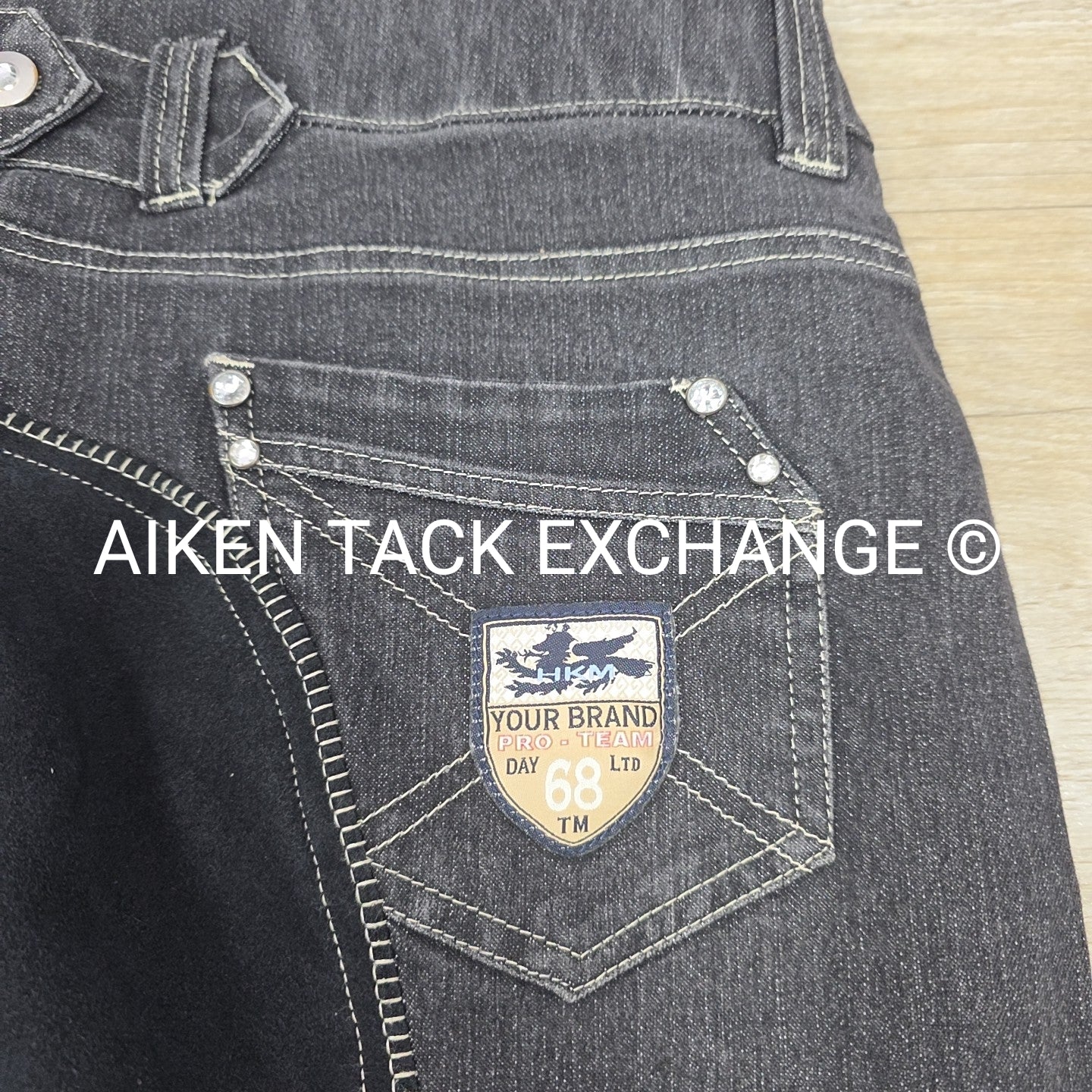 HKM Full Seat Denim Breeches, Size 38