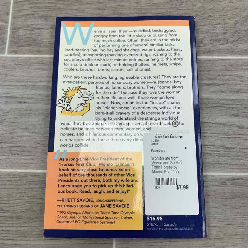 Women are from Venus and So Are Their Horses by Menno Kalmann