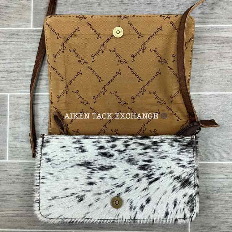 American Darling Tooled Leather & Hair On Hide Cross Body Handbag