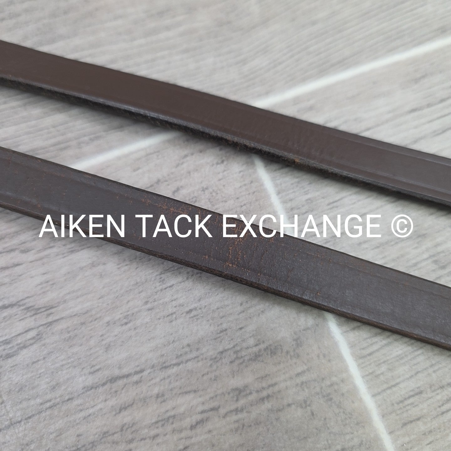 Plain Flat Leather Reins, Brown, 55"