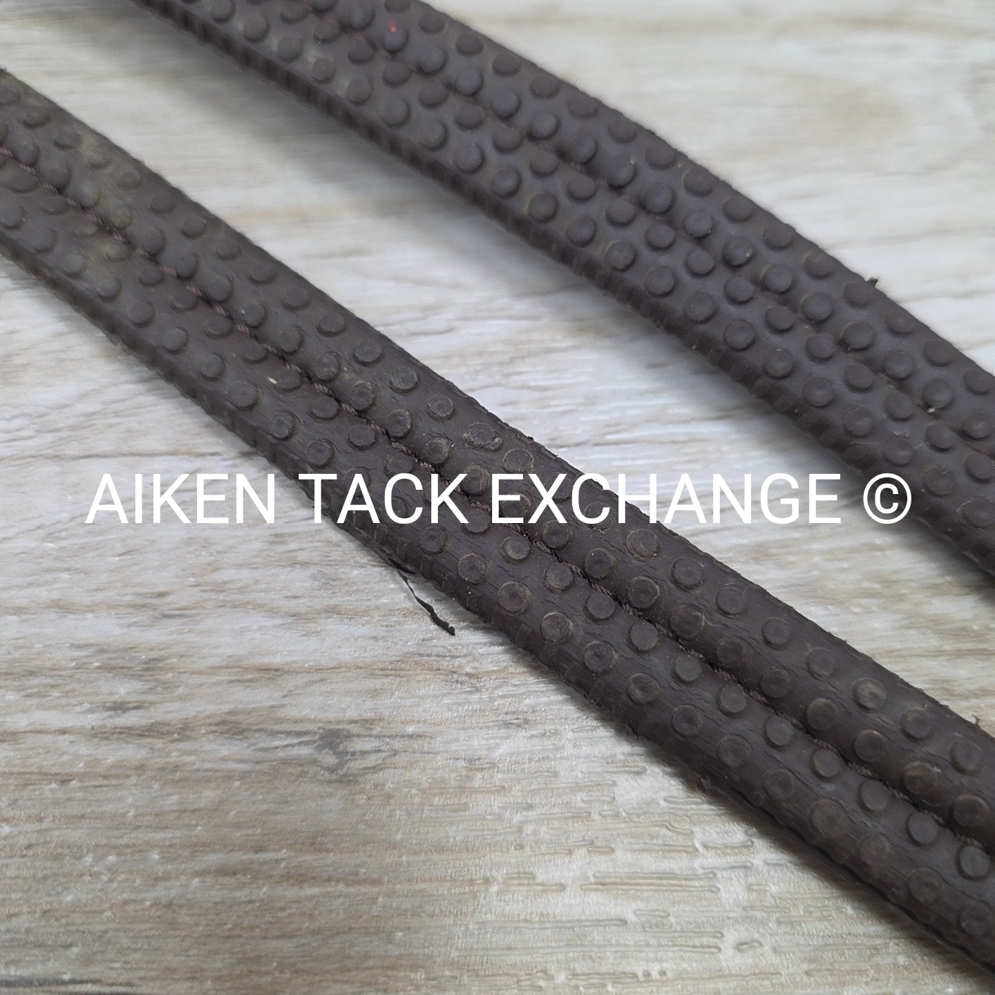 Bobby's English Tack Rubber Reins, Brown, 54"