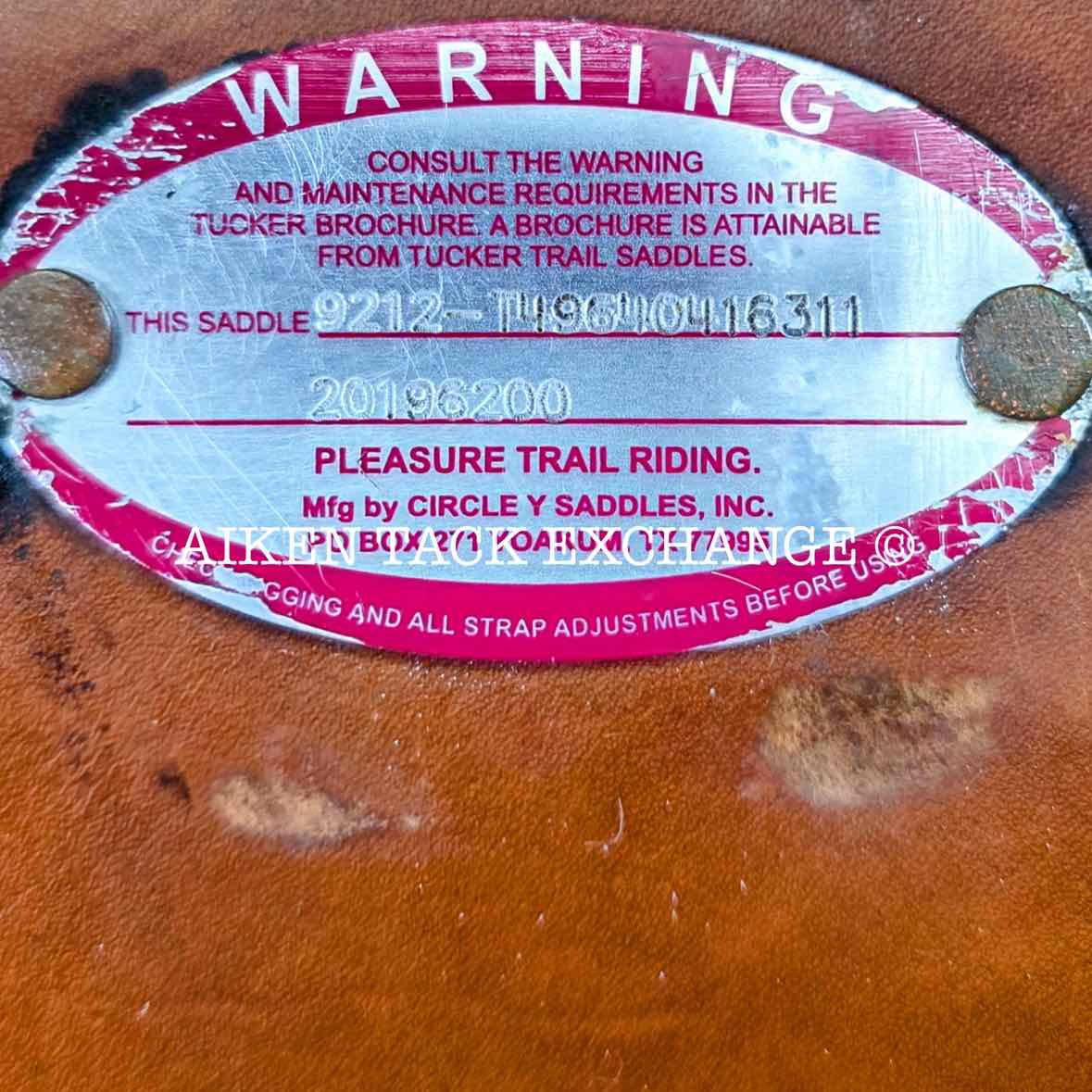 2019 Tucker T49 Equitation Endurance Saddle, 16.5" Seat, Medium Tree