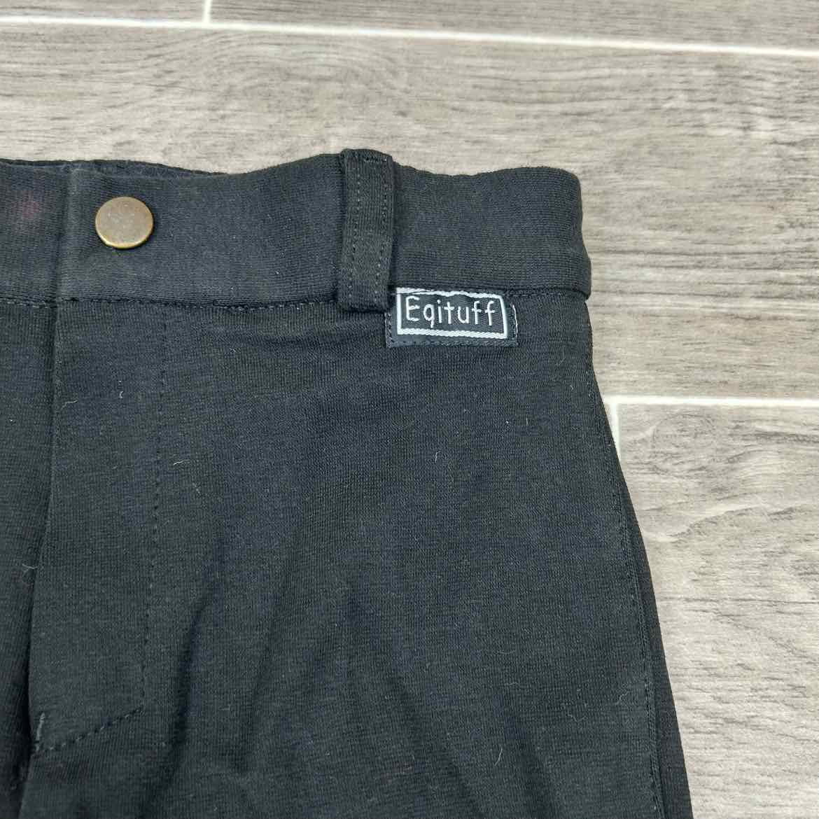 Eqituff Children's Knee Patch Breeches, Black, Size 8, Brand New