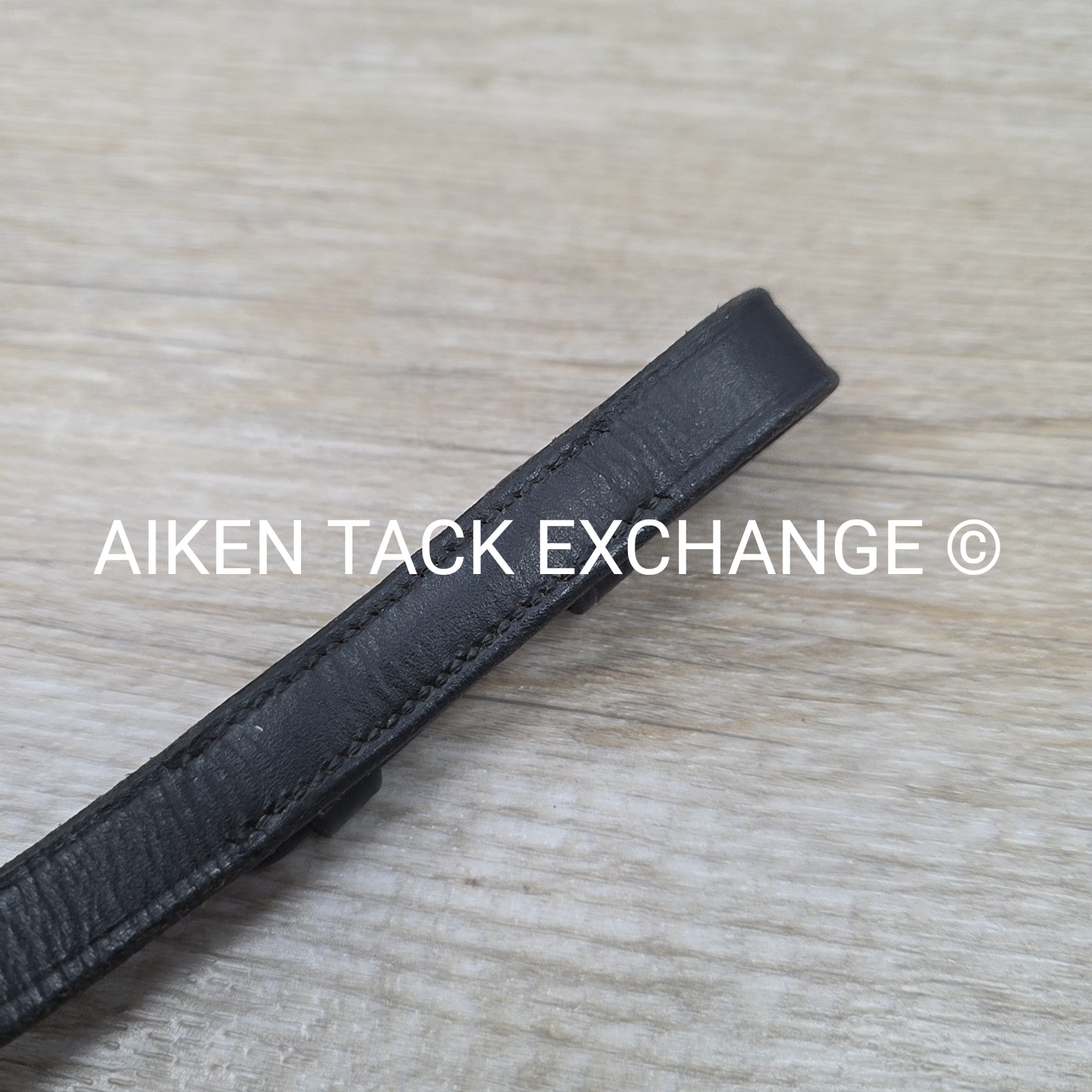 Leather Reins with Hand Stops, Black, Size Full