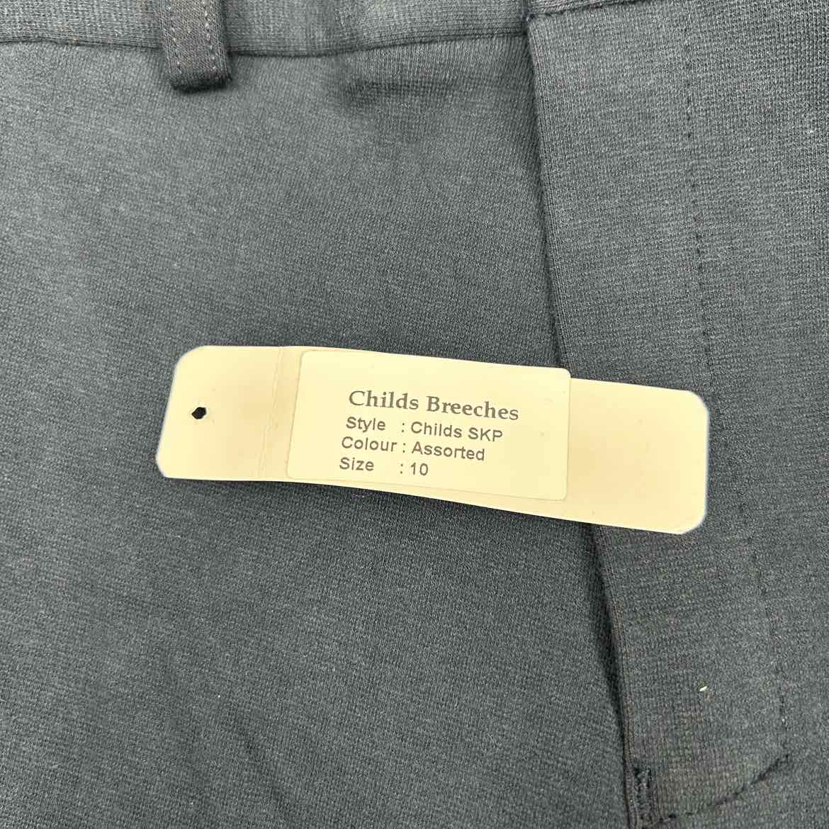 Eqituff Children's Knee Patch Breeches, Navy, Size 10, Brand New