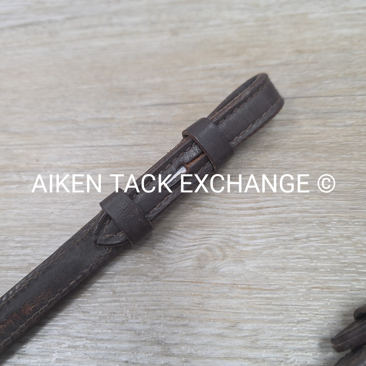 Plain Raised Rubber Reins, Brown, Size Cob / 54"