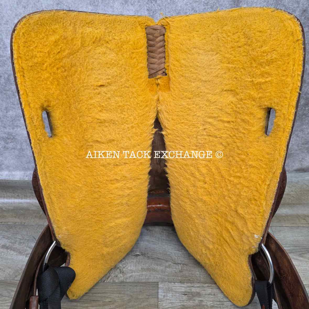 Teskey's Barrel Western Saddle, 15.5" Seat, Wide Tree - Full QH Bars