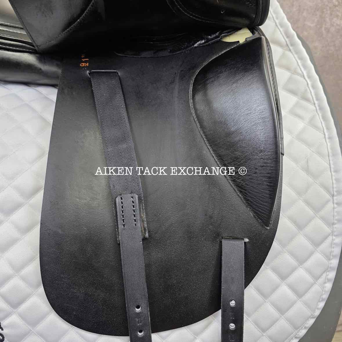 2008 Prestige Galileo Dressage Saddle, 17" Seat, 34 Tree - MW, Wool Flocked Panels