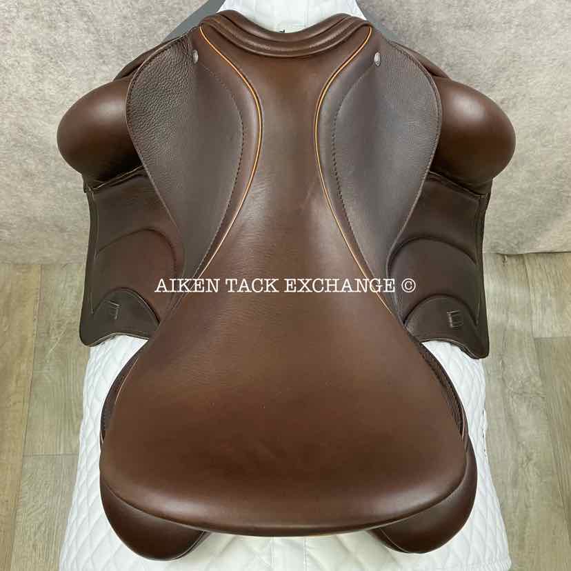 2021 Custom Saddlery Everest Monoflap Dressage Saddle, 18" Seat, Short Flap, Adjustable Tree, Wool Flocked Panels