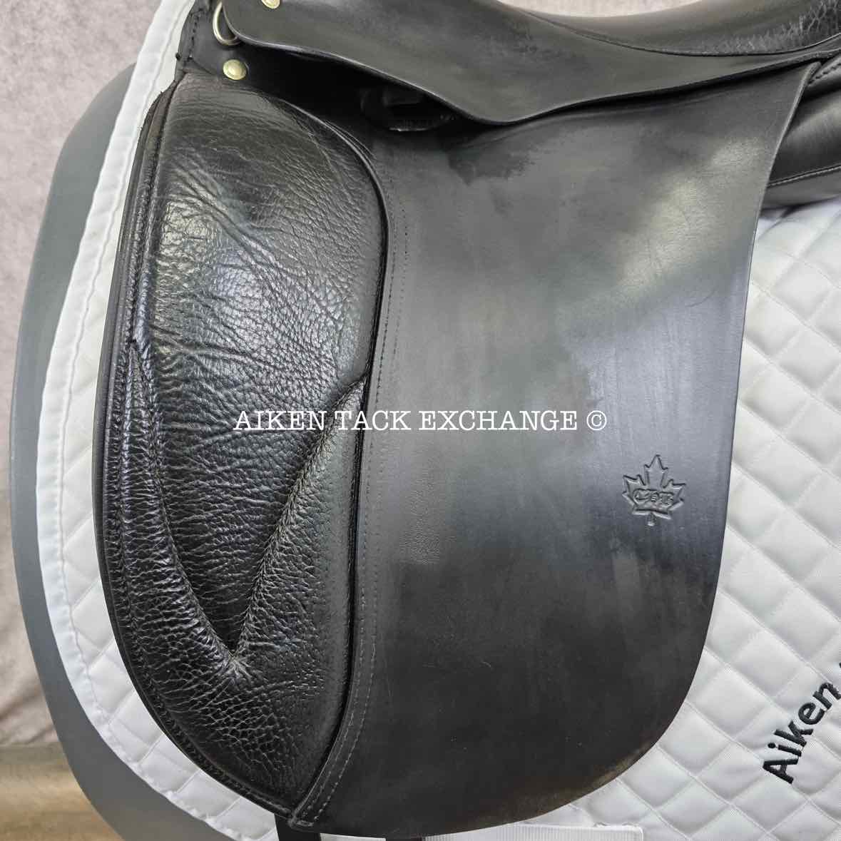 2000 Schleese CHB Dressage Saddle, 17.5" Seat, MW/W Tree, Wool Flocked Panels
