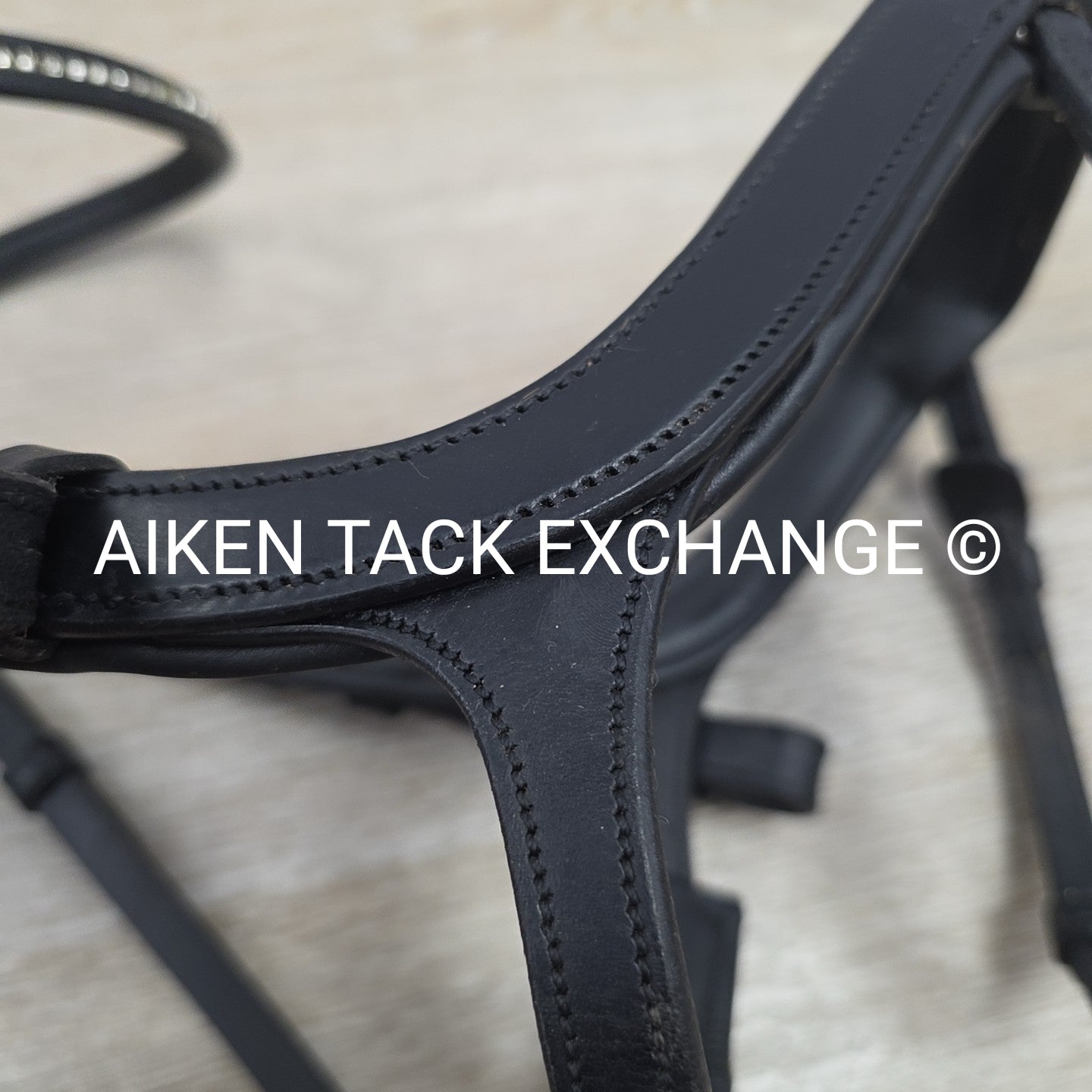 Schockemohle Equitus Beta Anatomical Special Bridle, Black, No Reins, Size Cob