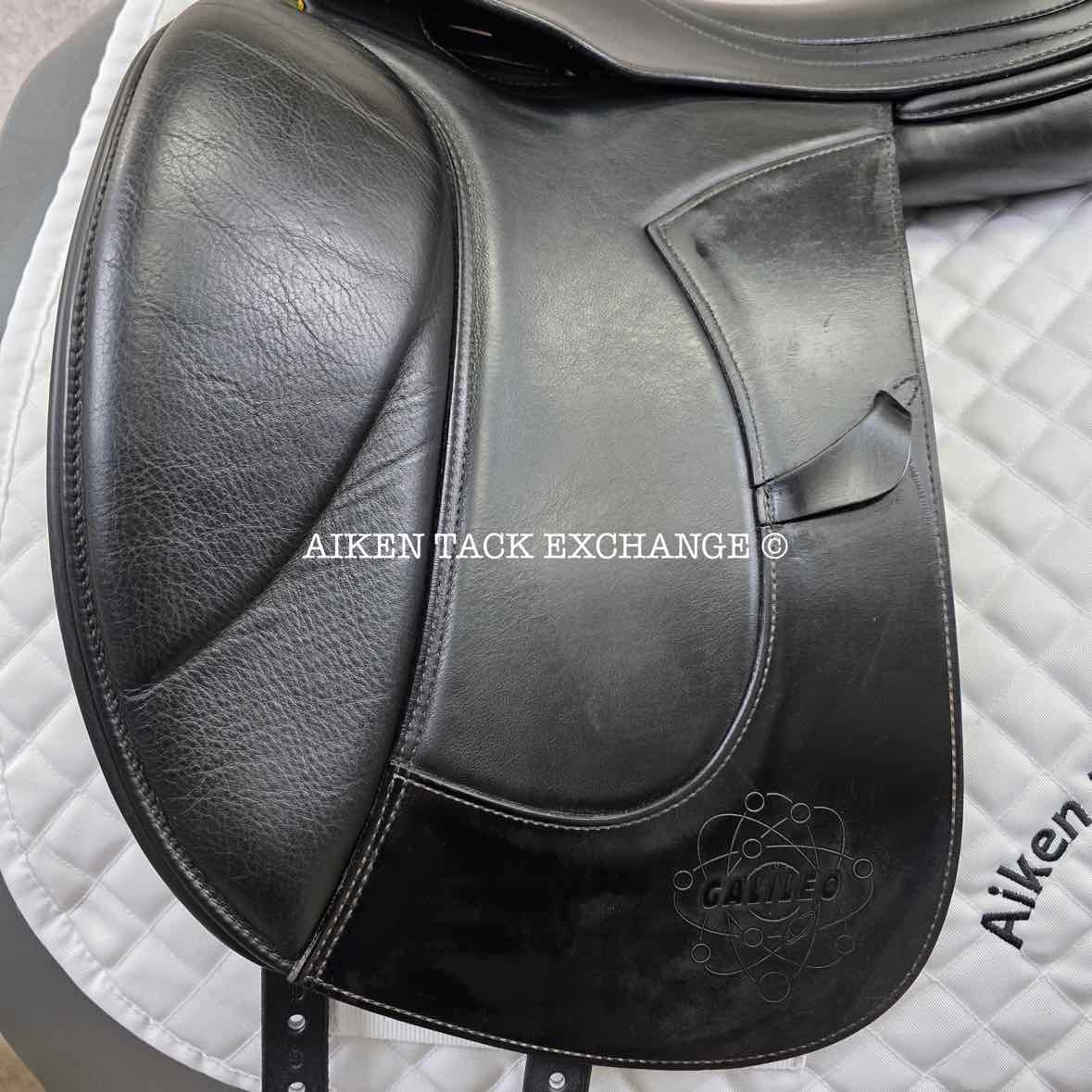 2008 Prestige Galileo Dressage Saddle, 17" Seat, 34 Tree - MW, Wool Flocked Panels