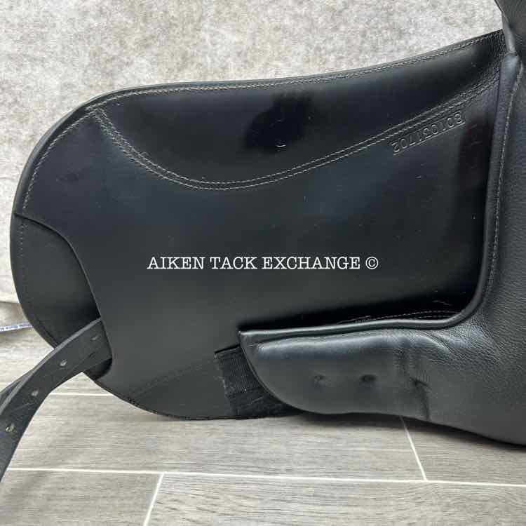Cardanel Monoflap Dressage Saddle, 17" Seat, Wide Tree, Wool Flocked Panels