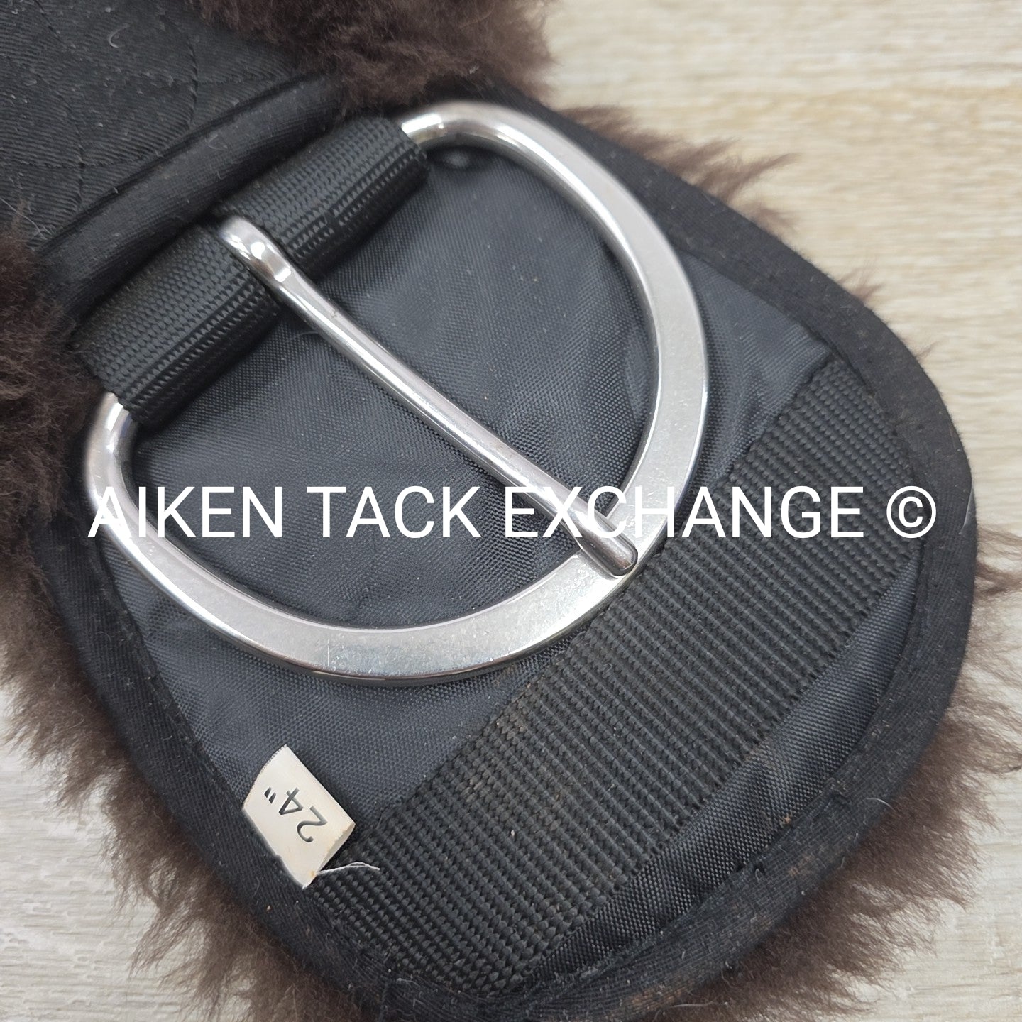 CAS Equestrian Sheepskin Cinch, Brown, 24"