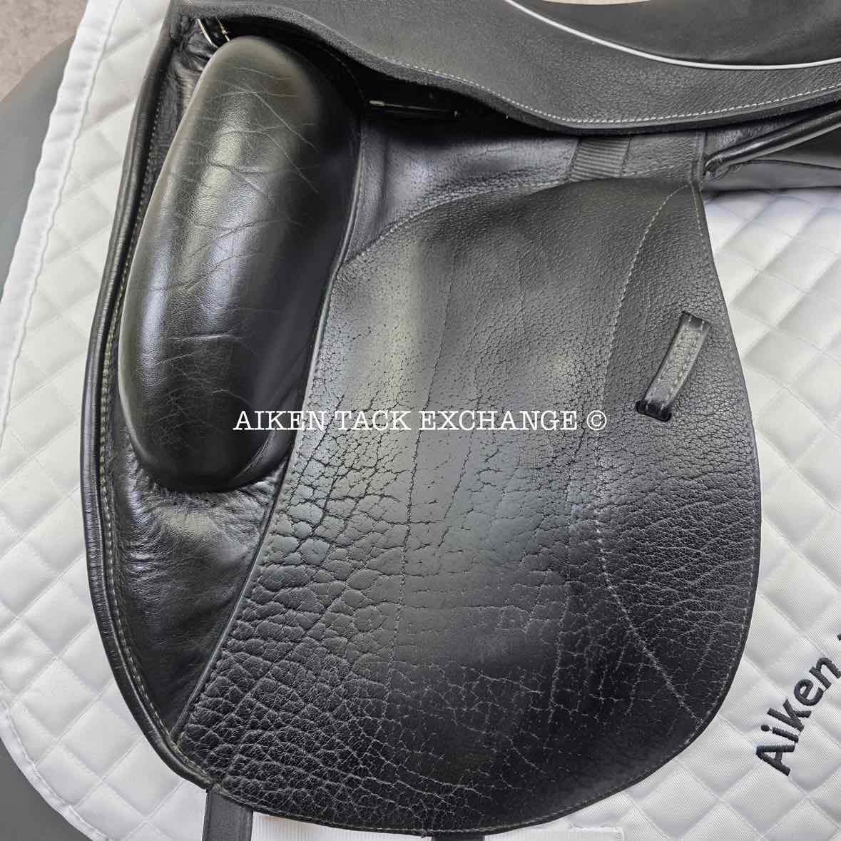2013 Custom Saddlery Icon Coda Monoflap Dressage Saddle, 18" Seat, Adjustable Tree, Wool Flocked Panels