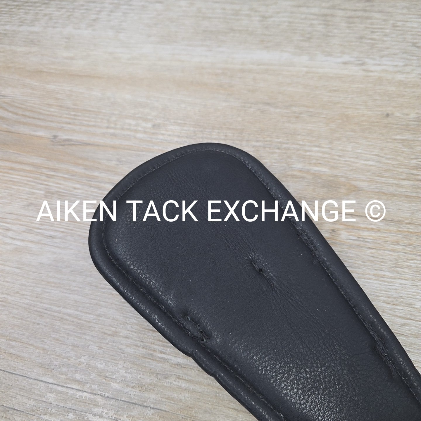 Padded Leather Contour Dressage Girth with Double End Elastic, Black, 22"