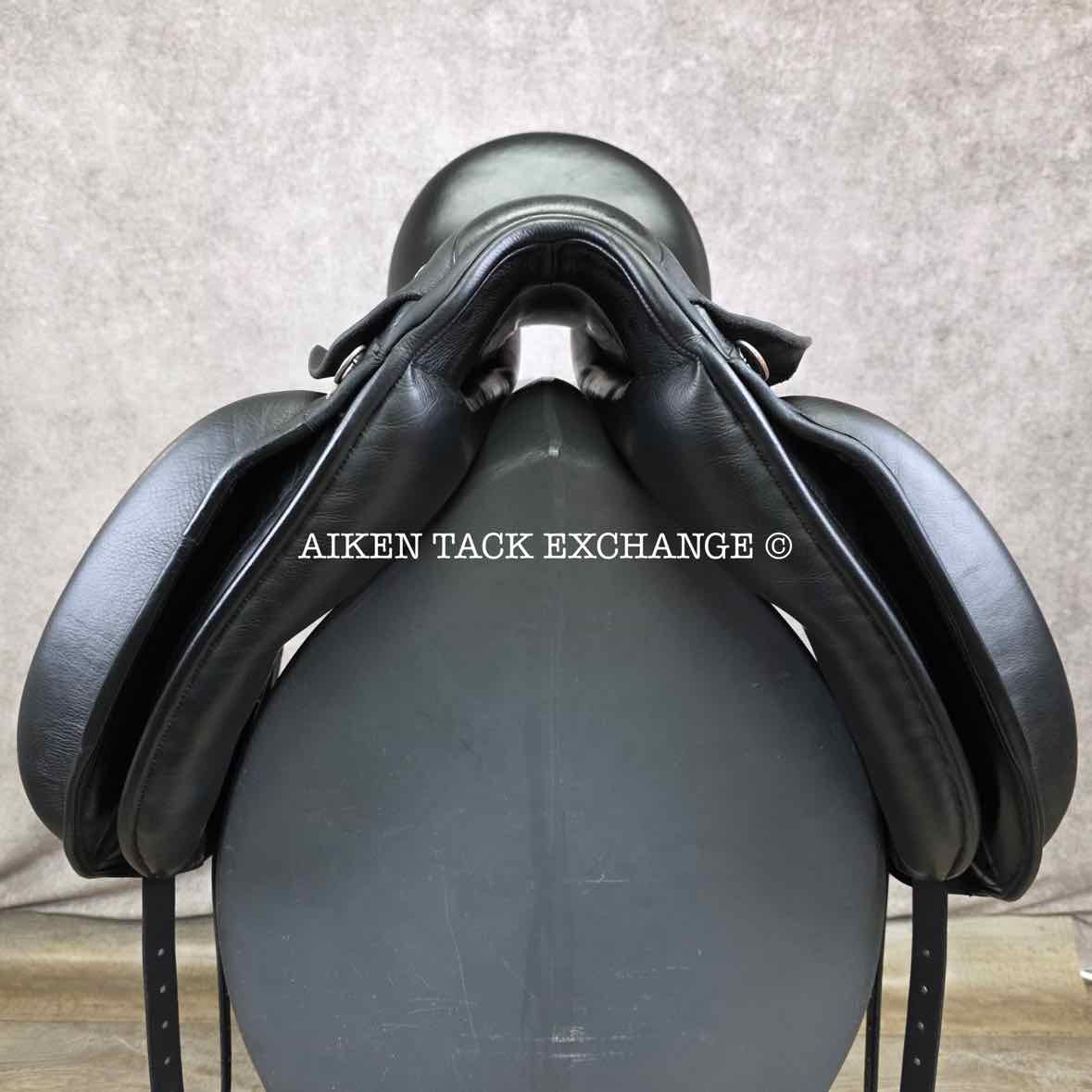 2011 Custom Saddlery Wolfgang Solo Dressage Saddle, 17" Seat, Adjustable Tree, Wool Flocked Panels